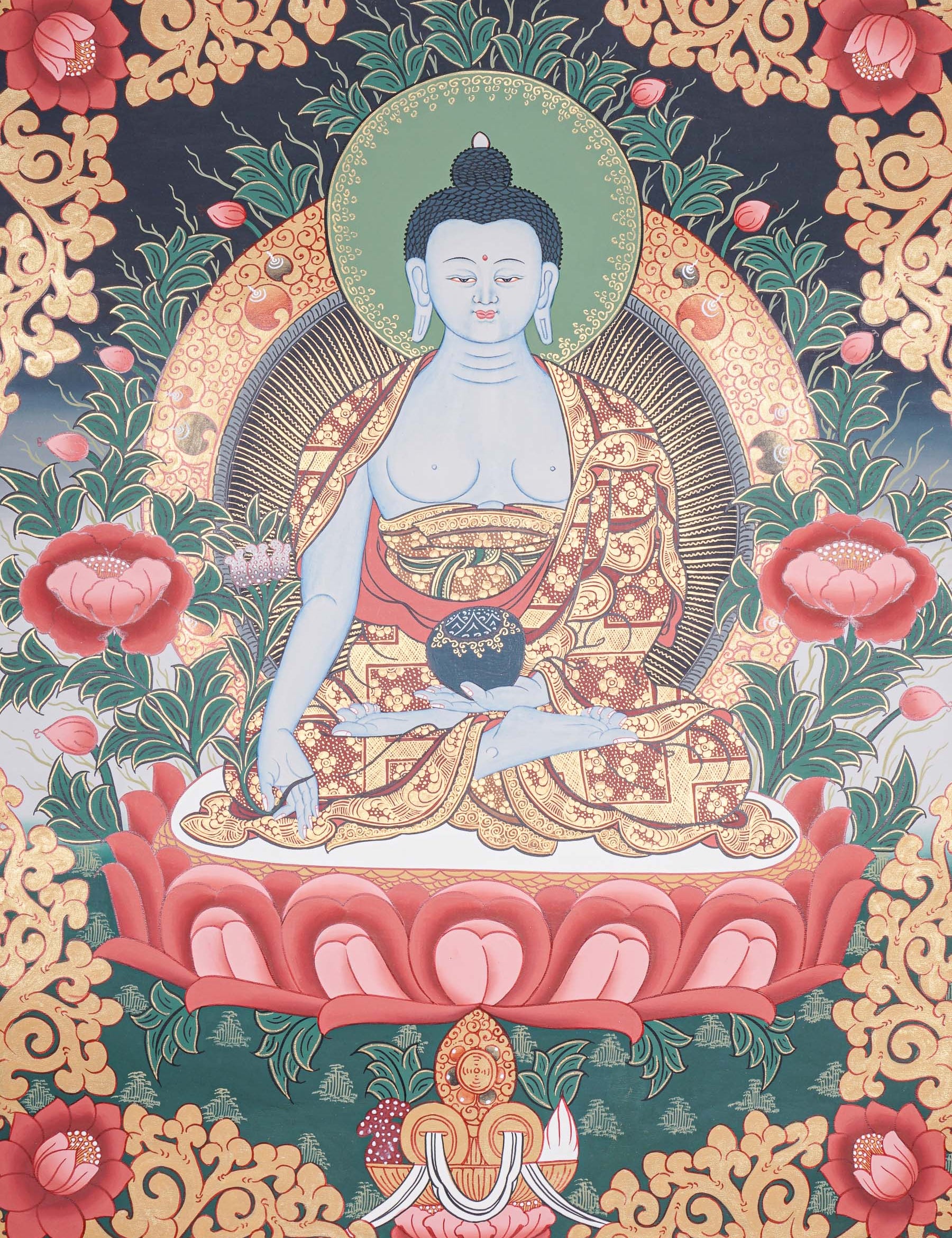 Medicine Buddha - Tibetan Thangka Painting