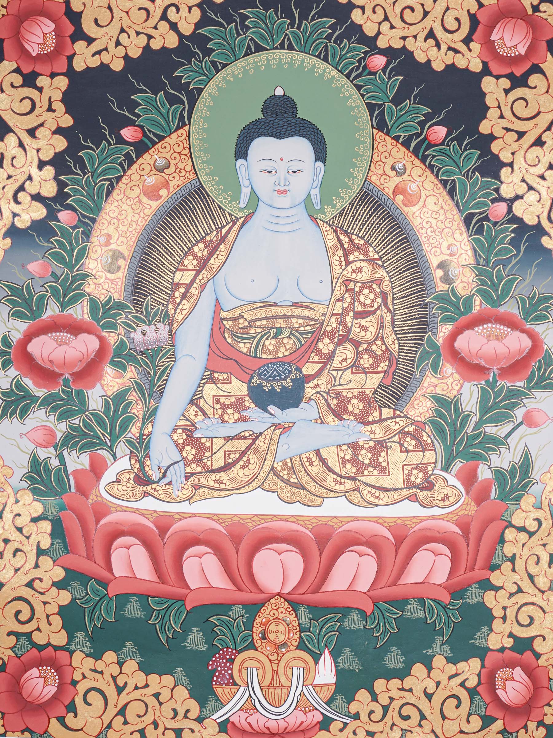 Medicine Buddha - Tibetan Thangka Painting