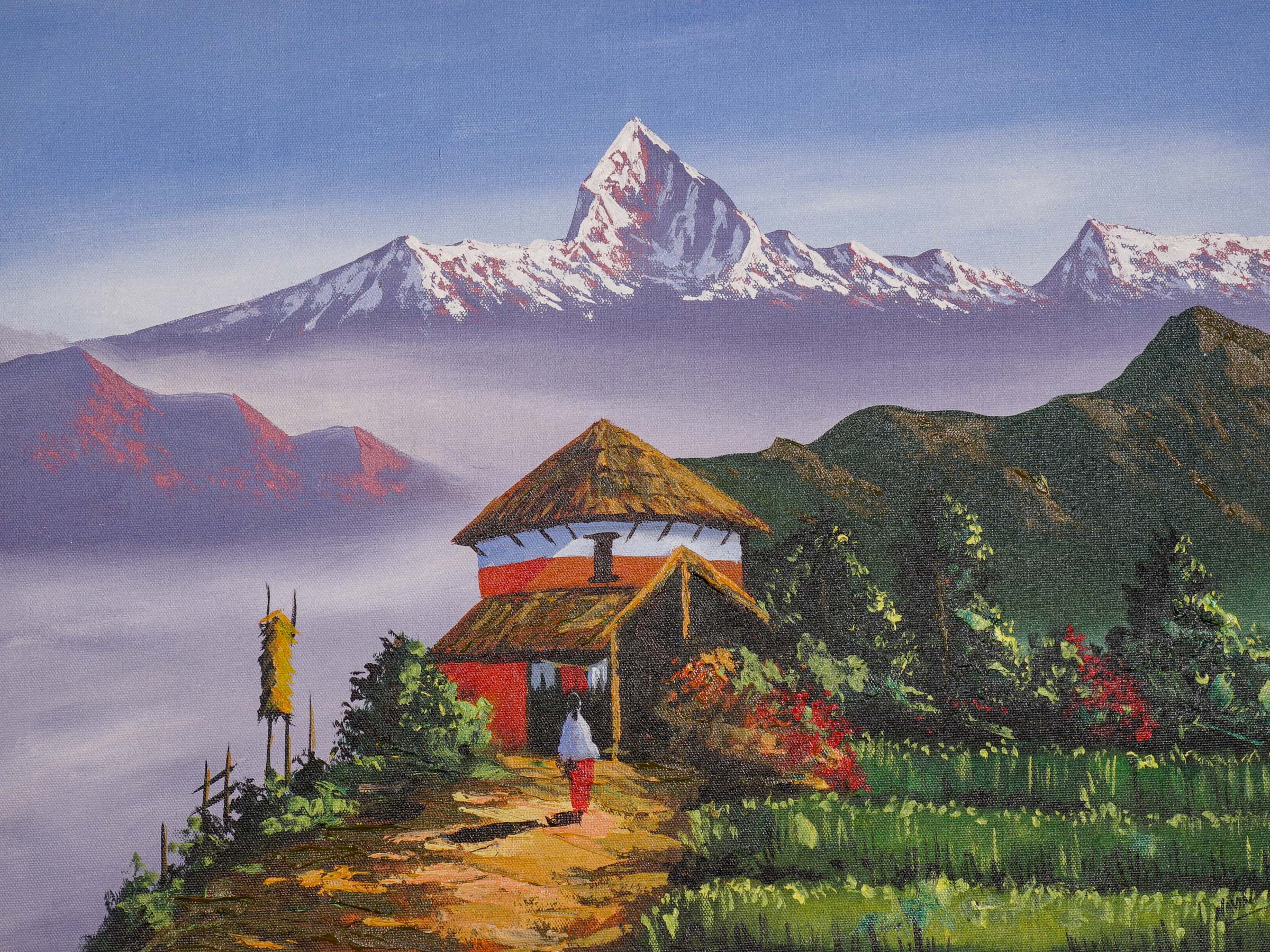 Ama Dablam Oil Painting - Handpainted Art