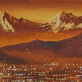  Hand Painting of Kathmandu Valley with Mountain View.