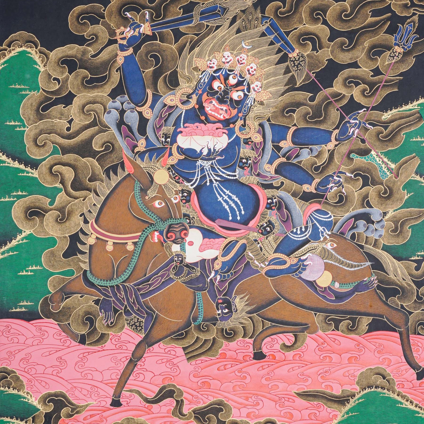 Palden Lhamo Thangka Painting for meditation, devotion, and protection.