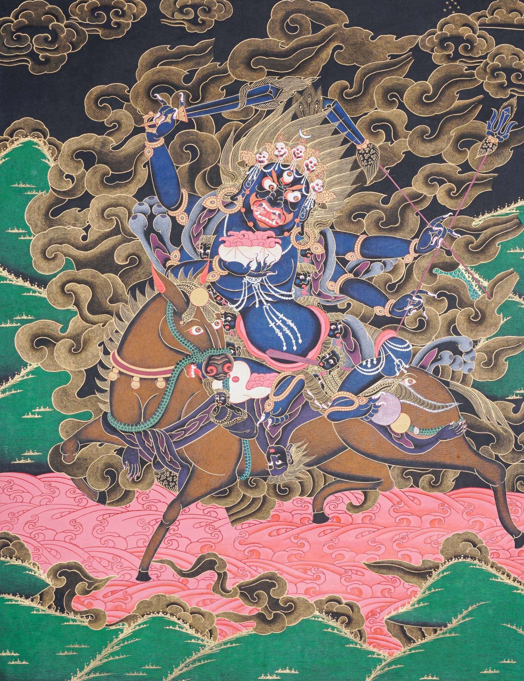 Palden Lhamo Thangka Painting for meditation, devotion, and protection.