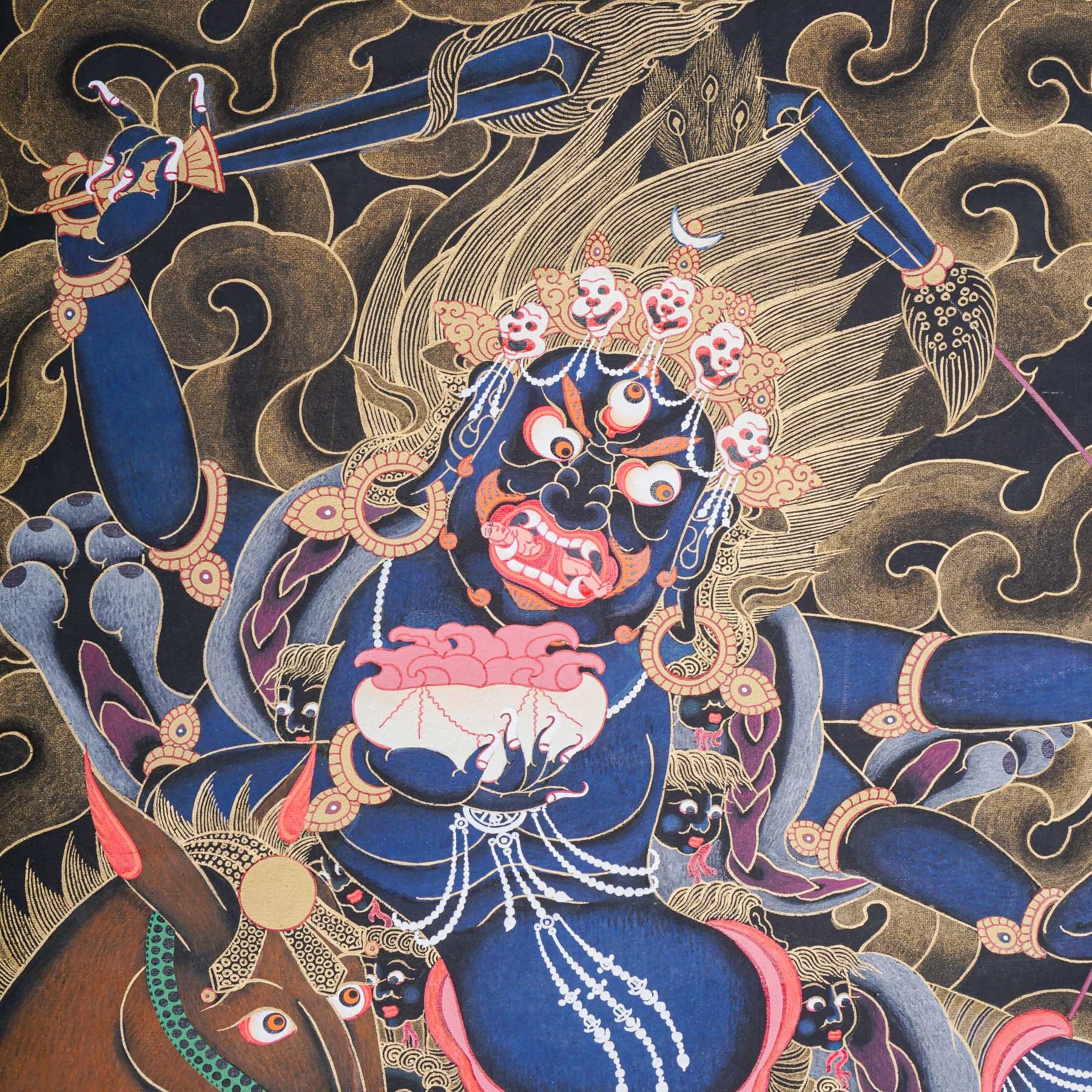 Palden Lhamo Thangka Painting for meditation, devotion, and protection.