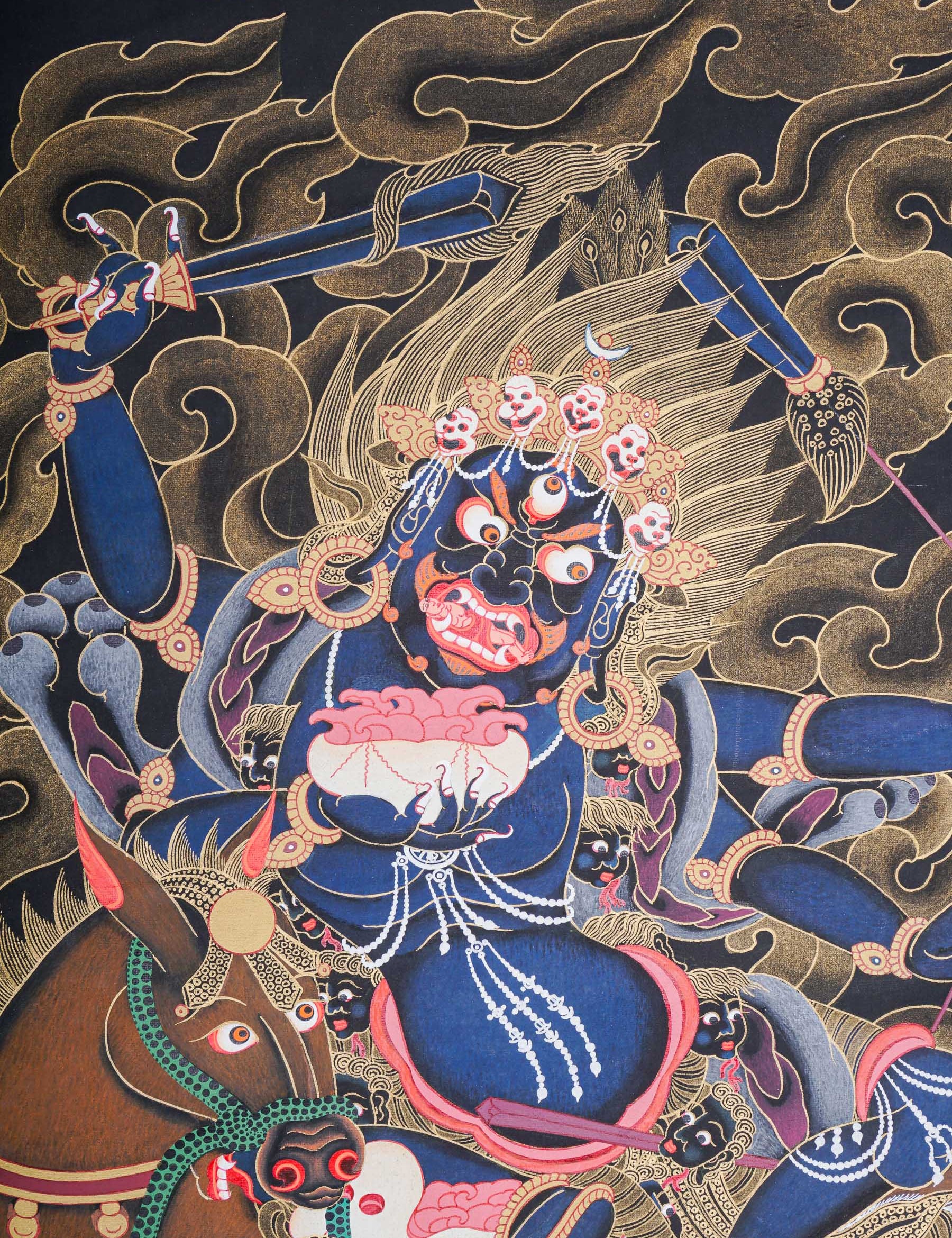 Palden Lhamo Thangka Painting for meditation, devotion, and protection.