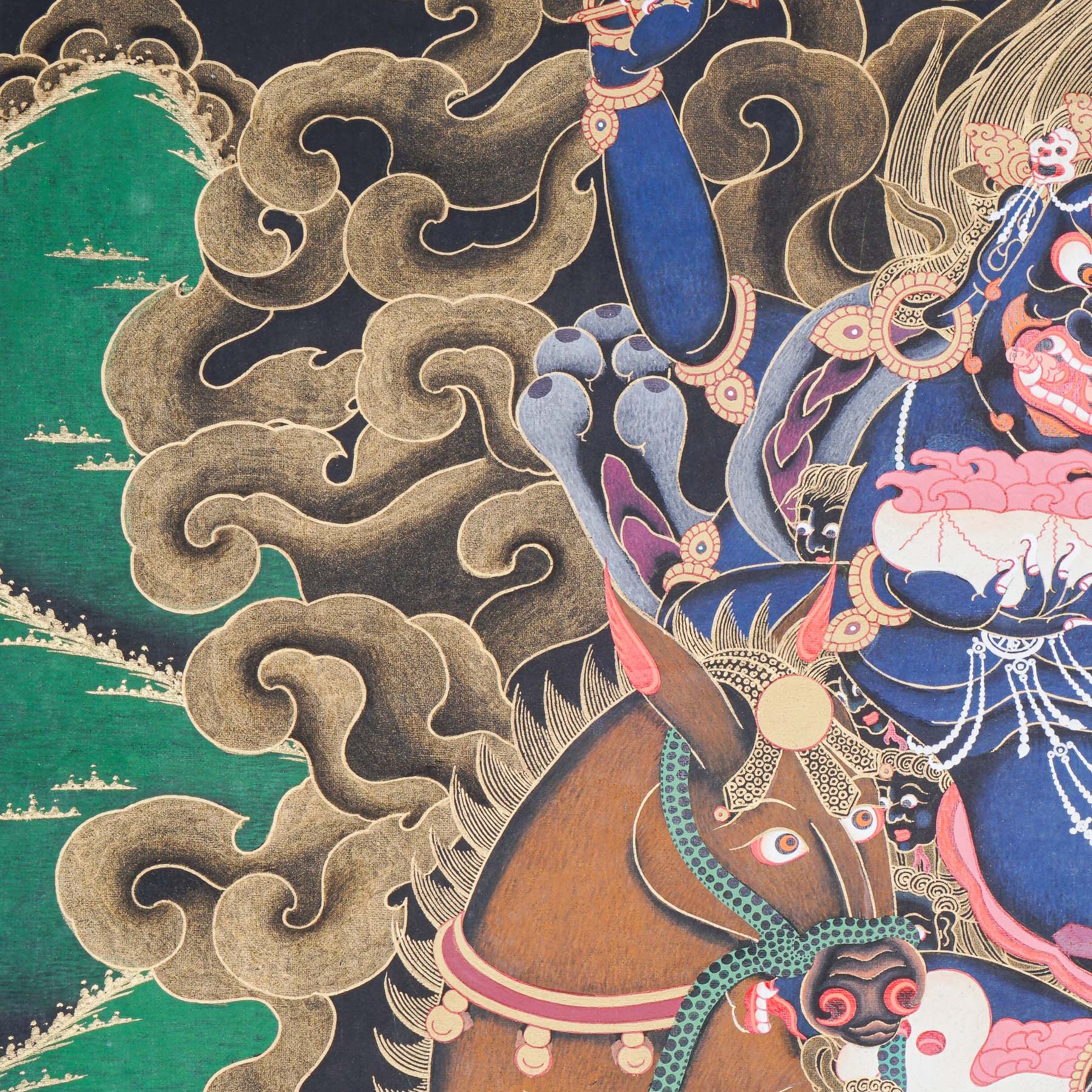 Palden Lhamo Thangka Painting for meditation, devotion, and protection.