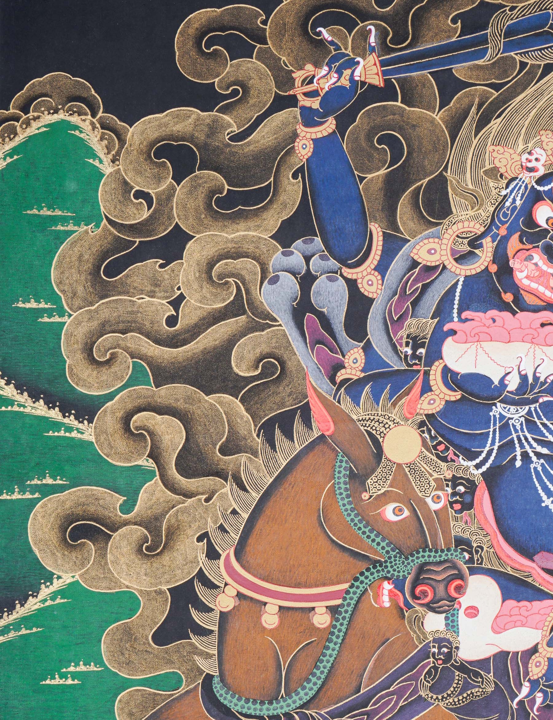 Palden Lhamo Thangka Painting for meditation, devotion, and protection.