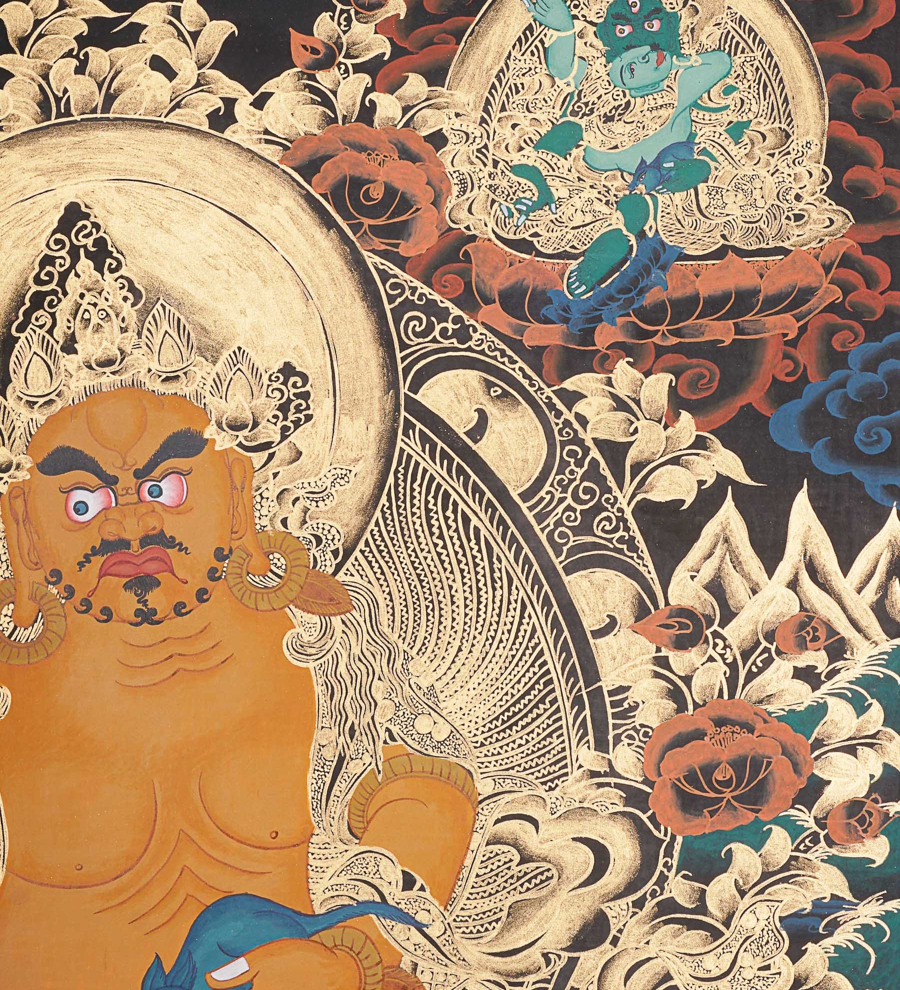 Pancha Zambala Thangka - Handpainted Tibetan Painting