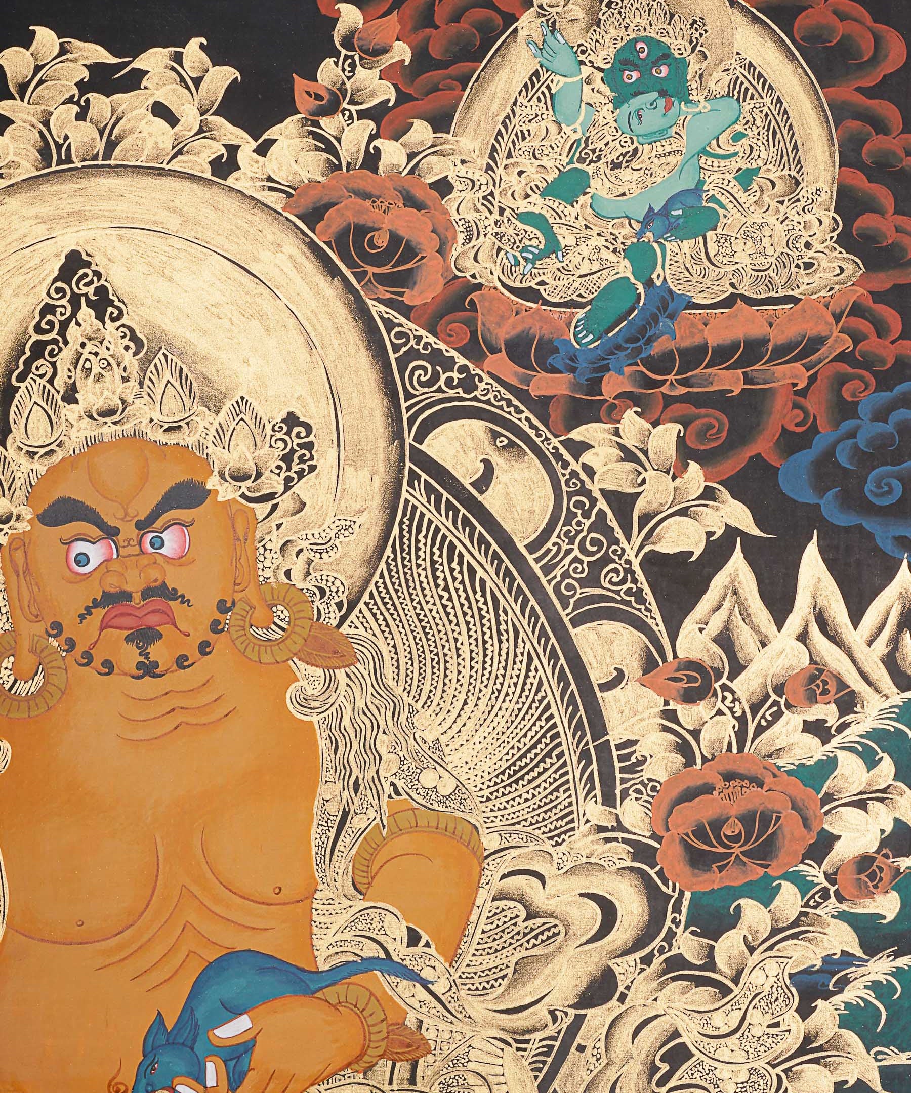 Pancha Zambala Thangka - Handpainted Tibetan Painting