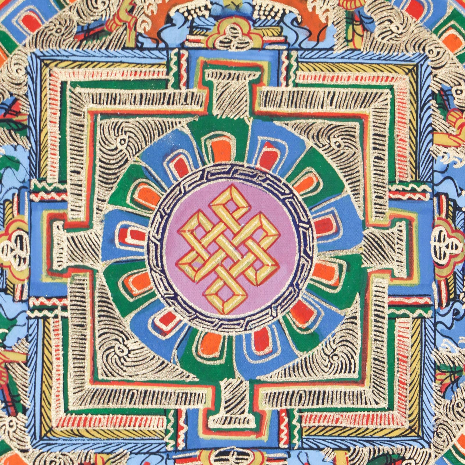 Hand painted Thangka using cotton canvas for home decor, meditation