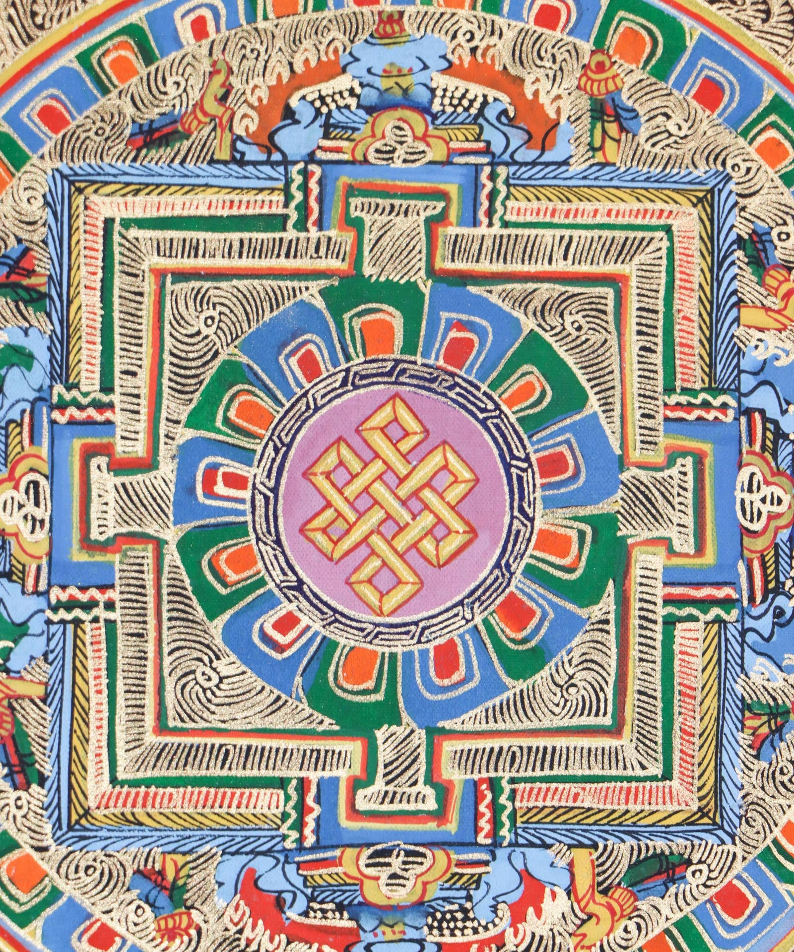 Hand painted Thangka using cotton canvas for home decor, meditation