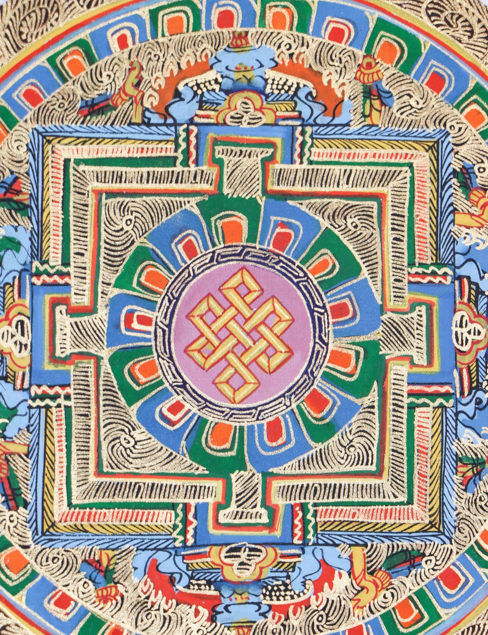 Hand painted Thangka using cotton canvas for home decor, meditation