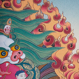 Wrathful deity Thangka Painting - Singh Mukhi