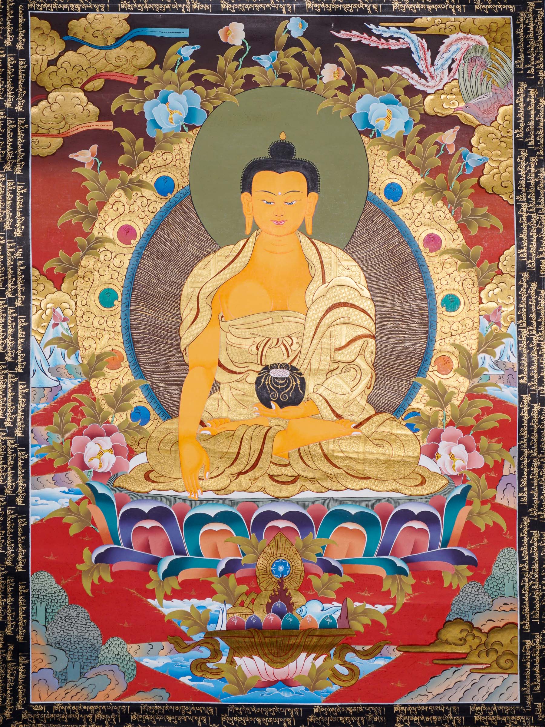 Shakyamuni Buddha Thangka - Buddhist Painting 