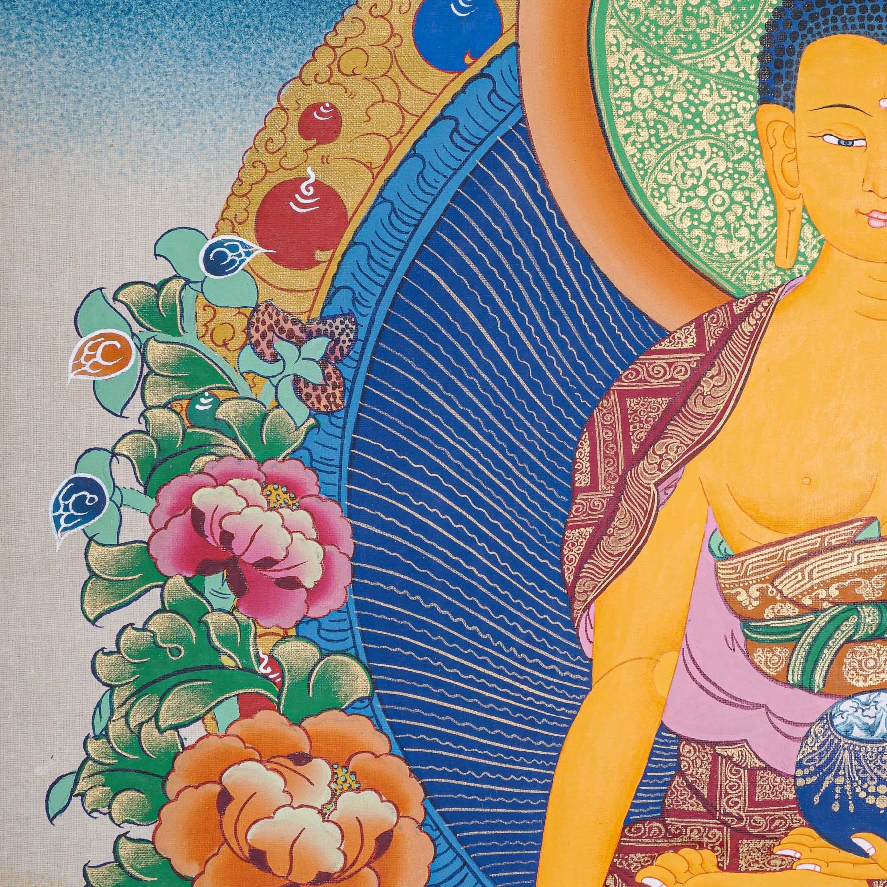 Shakyamuni Buddha Thangka - Buddhist Painting