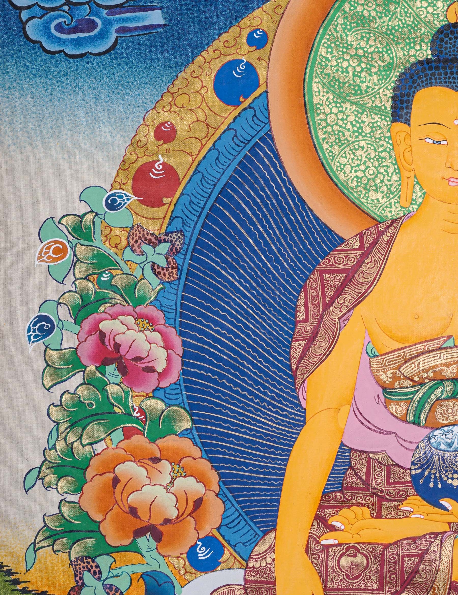 Shakyamuni Buddha Thangka - Buddhist Painting