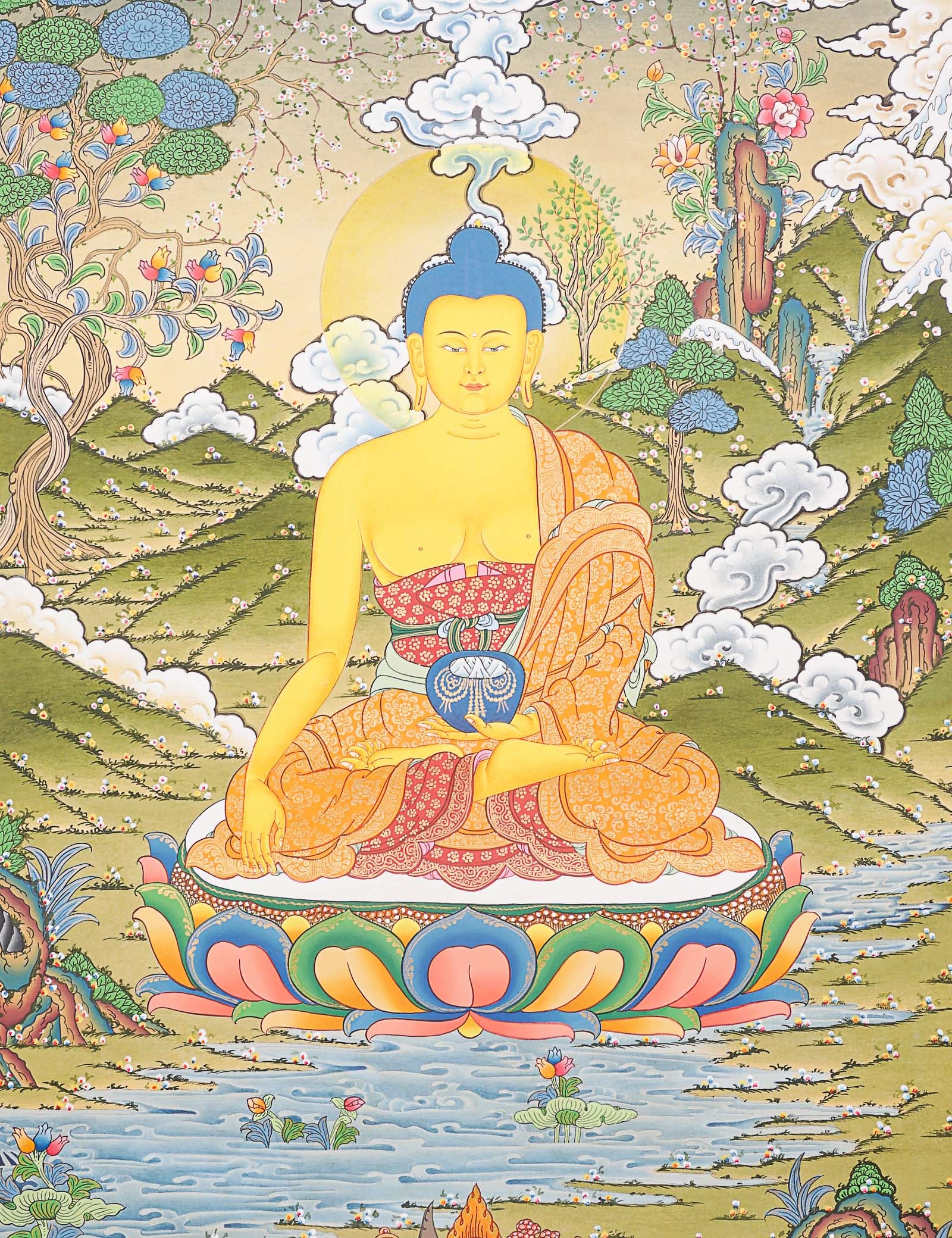 Shakyamuni Buddha Thangka - Tibetan Painting