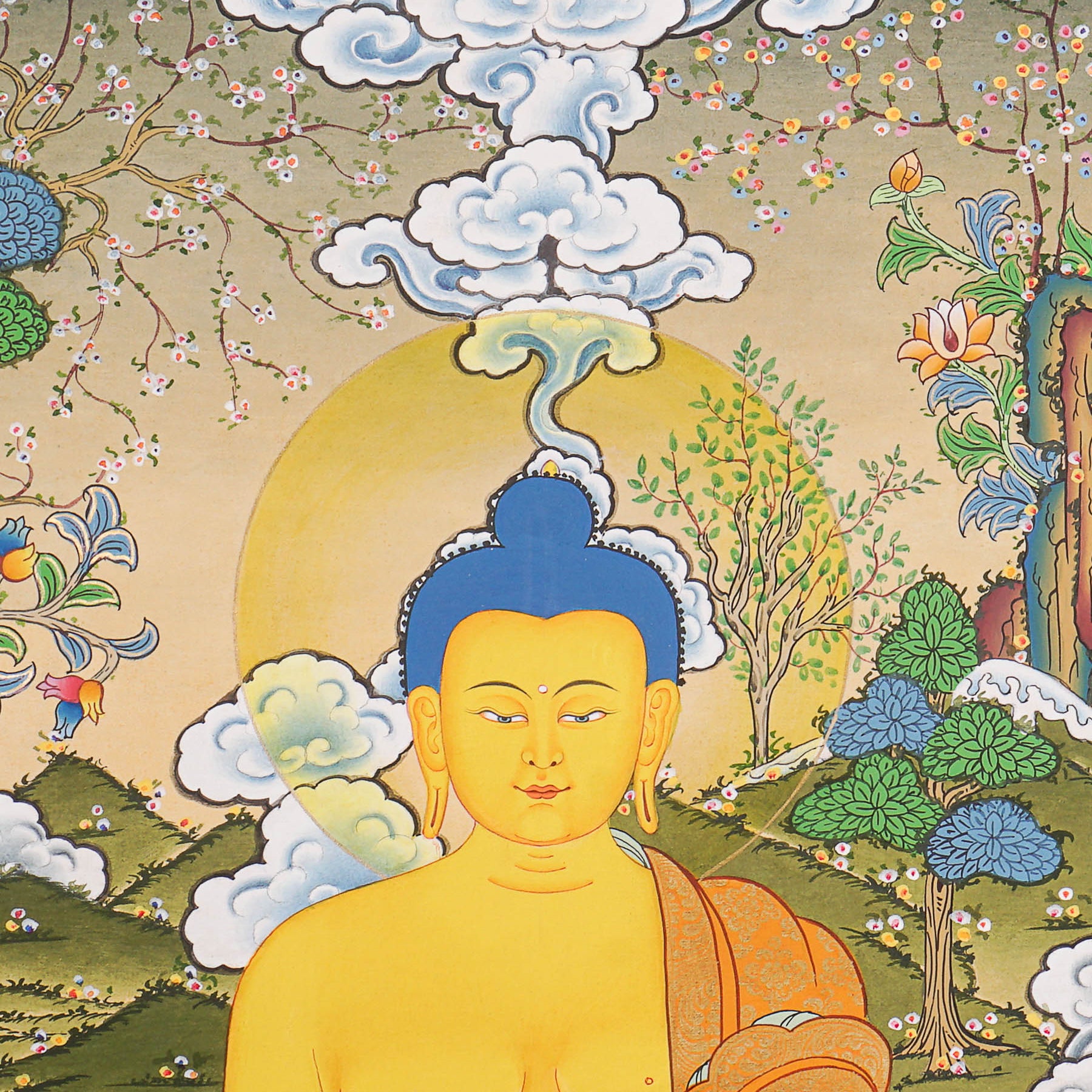 Shakyamuni Buddha Thangka - Tibetan Painting