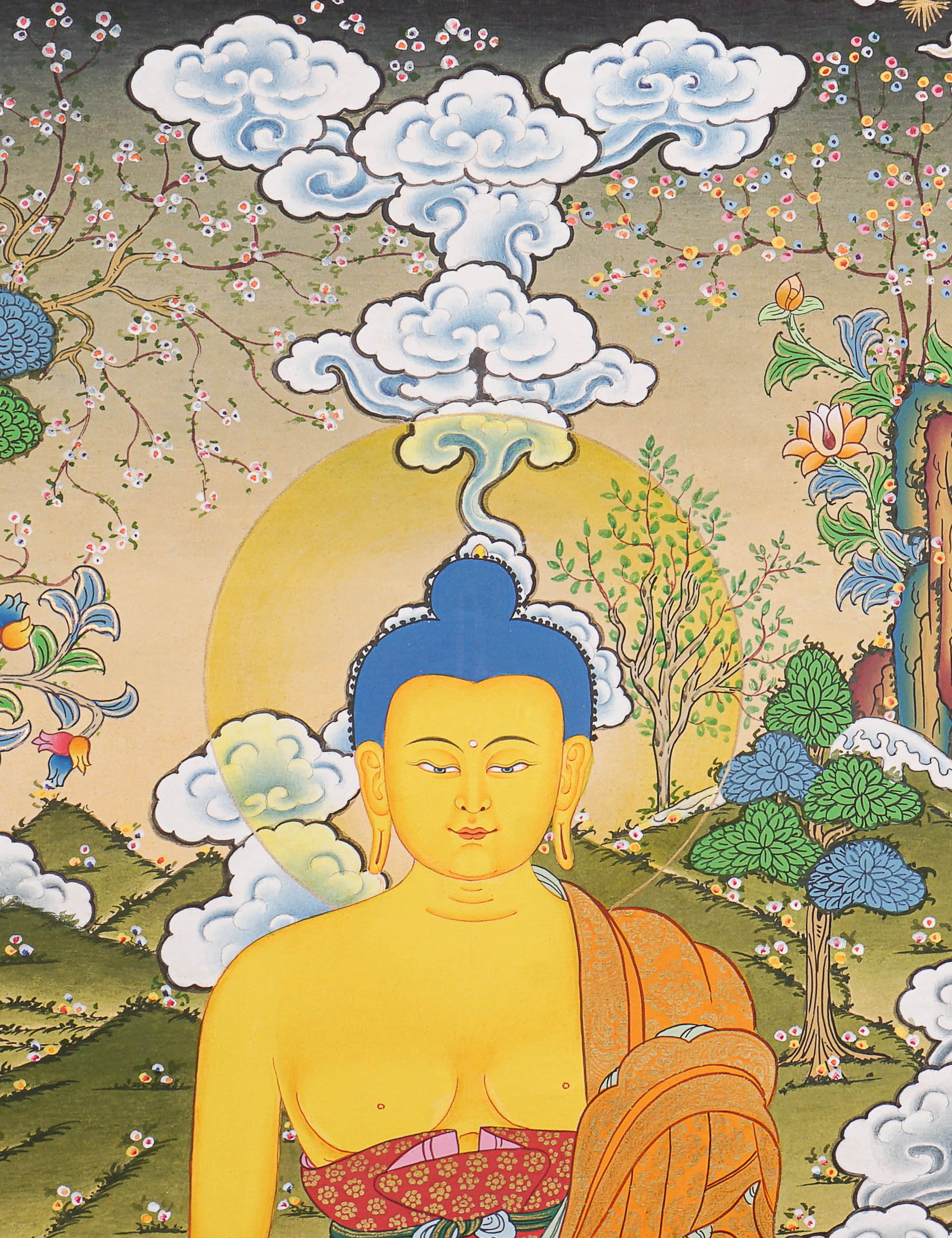 Shakyamuni Buddha Thangka - Tibetan Painting