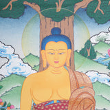 Shakyamuni Buddha Thangka - Handpainted Art