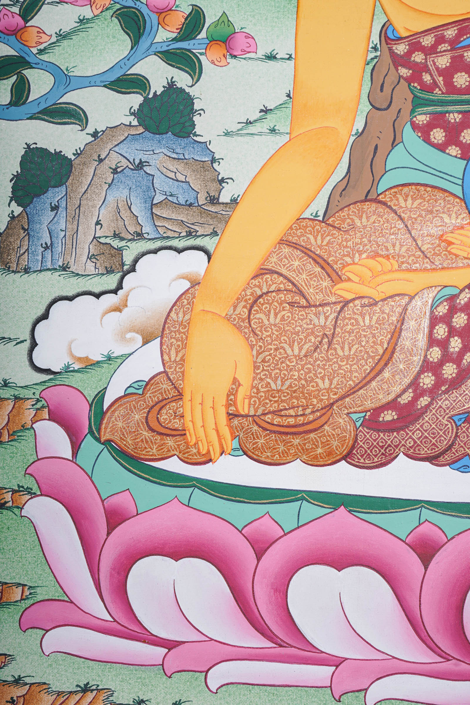 Shakyamuni Buddha Thangka - Handpainted Art