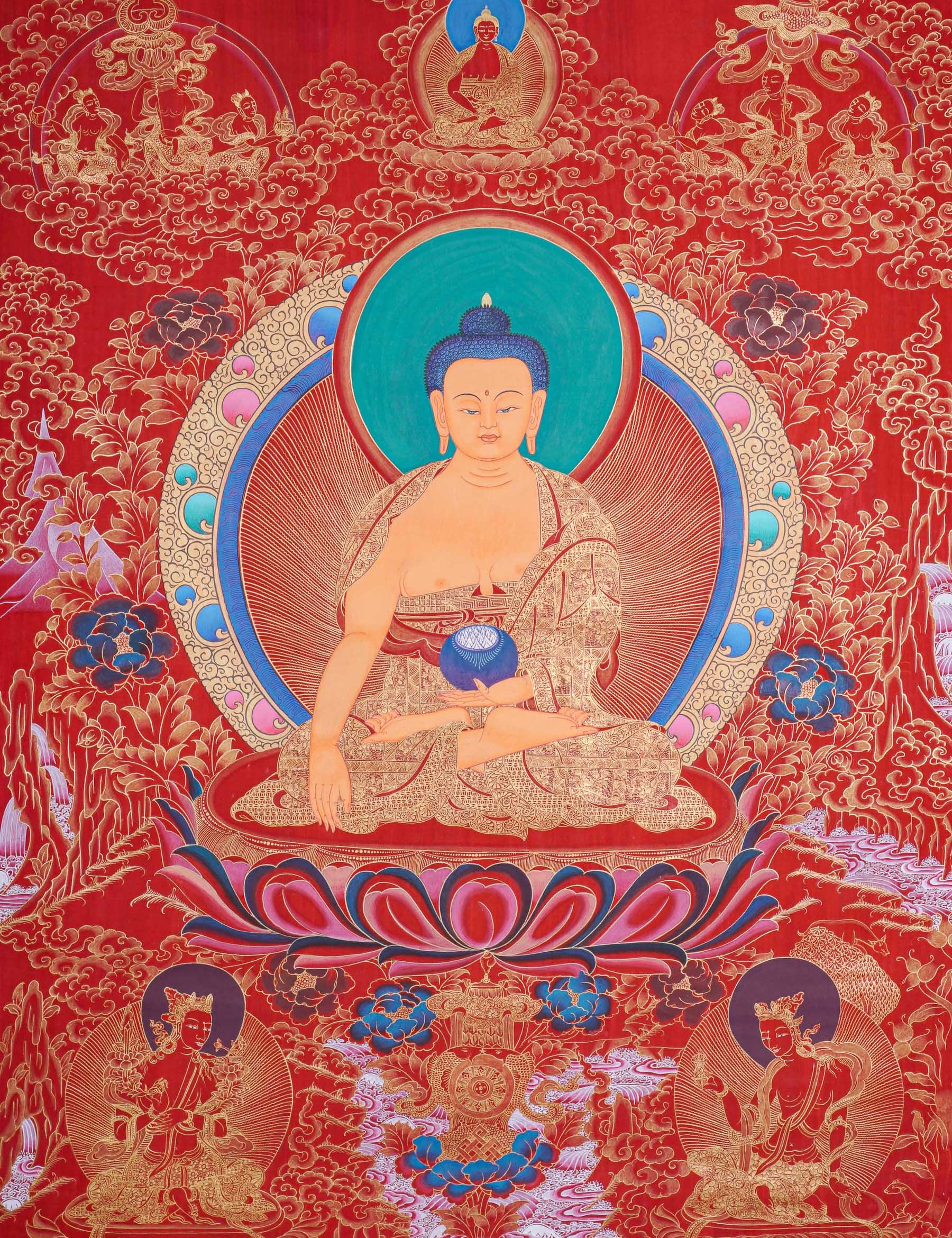 Shakyamuni Buddha Thangka - Buddhist Artwork