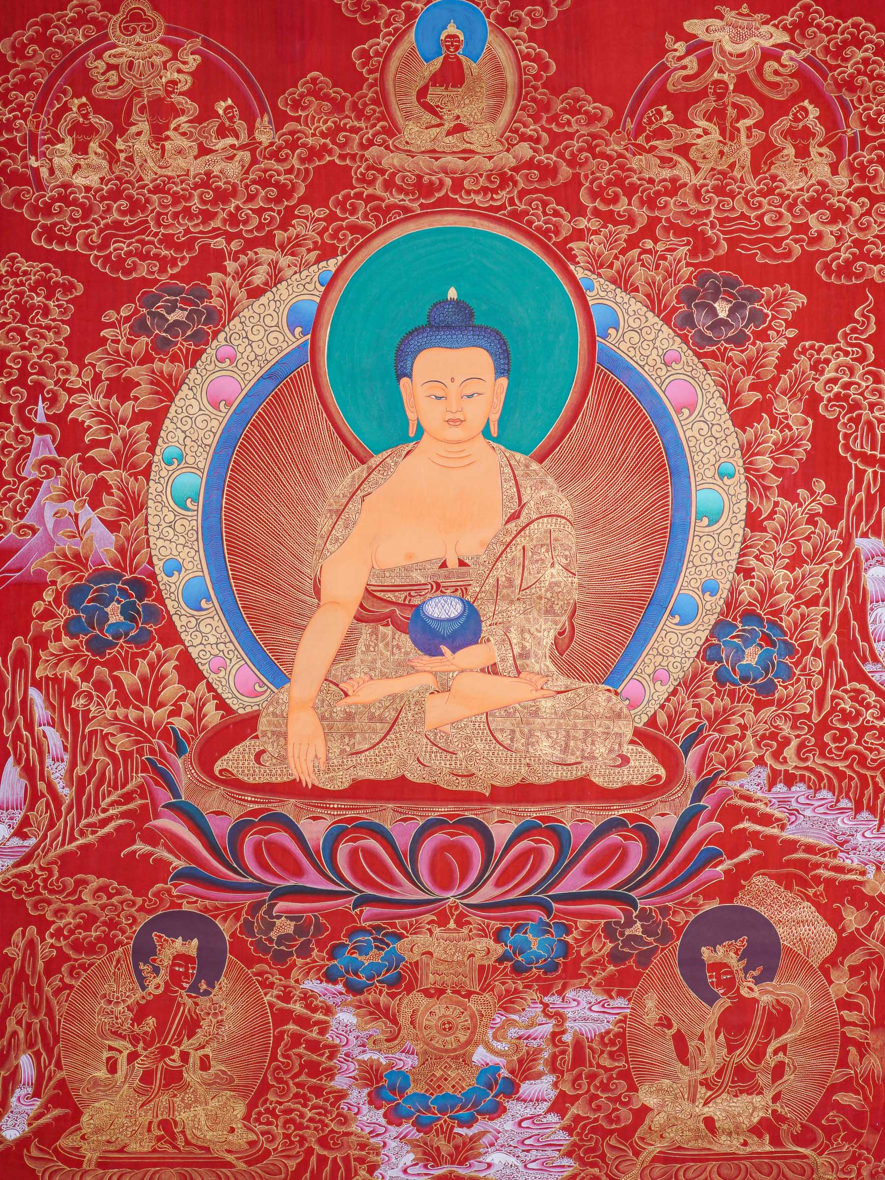 Shakyamuni Buddha Thangka - Buddhist Artwork