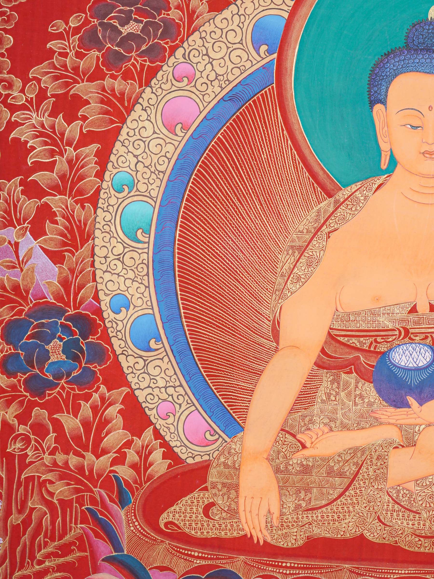 Shakyamuni Buddha Thangka - Buddhist Artwork