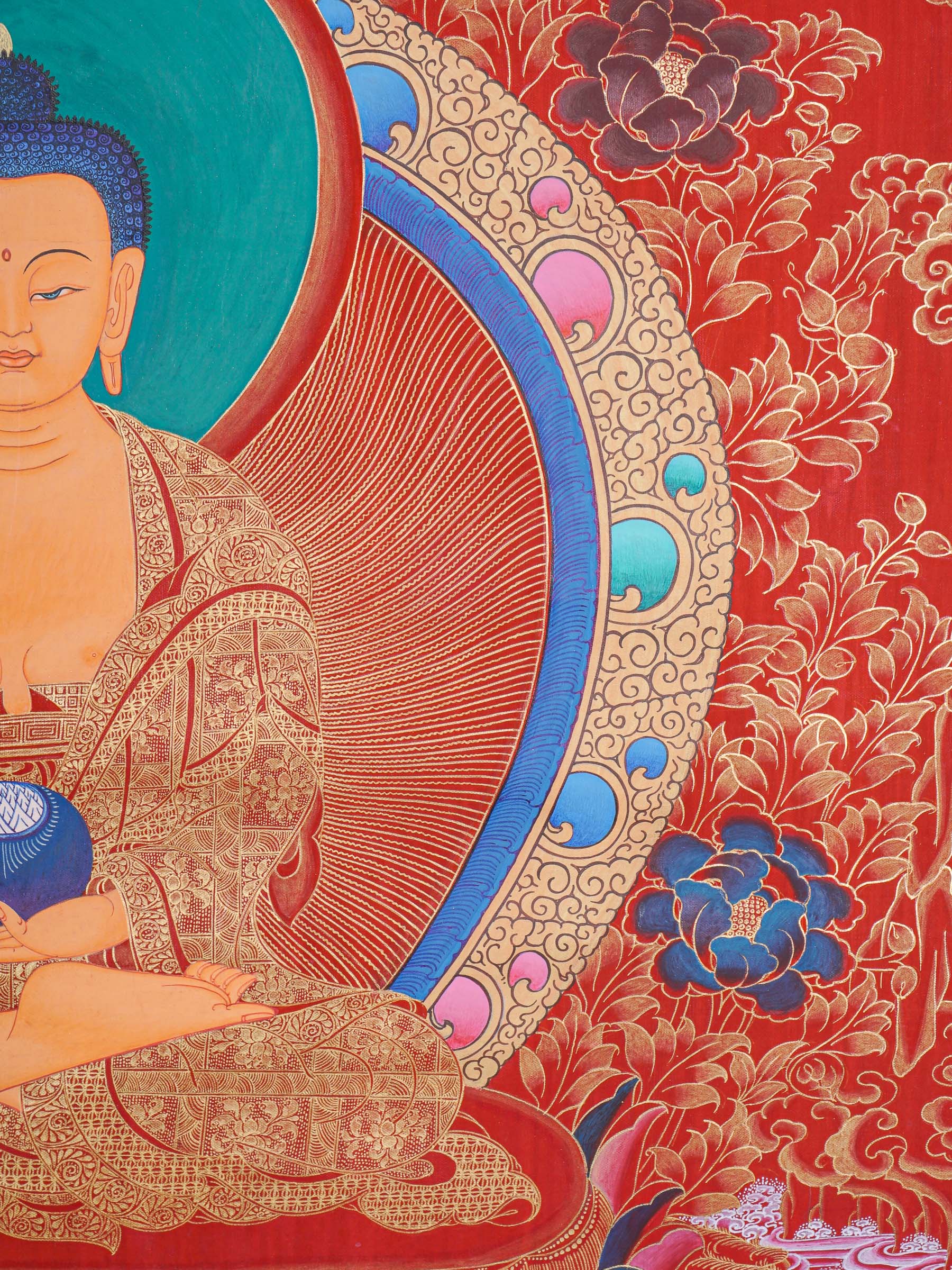 Shakyamuni Buddha Thangka - Buddhist Artwork