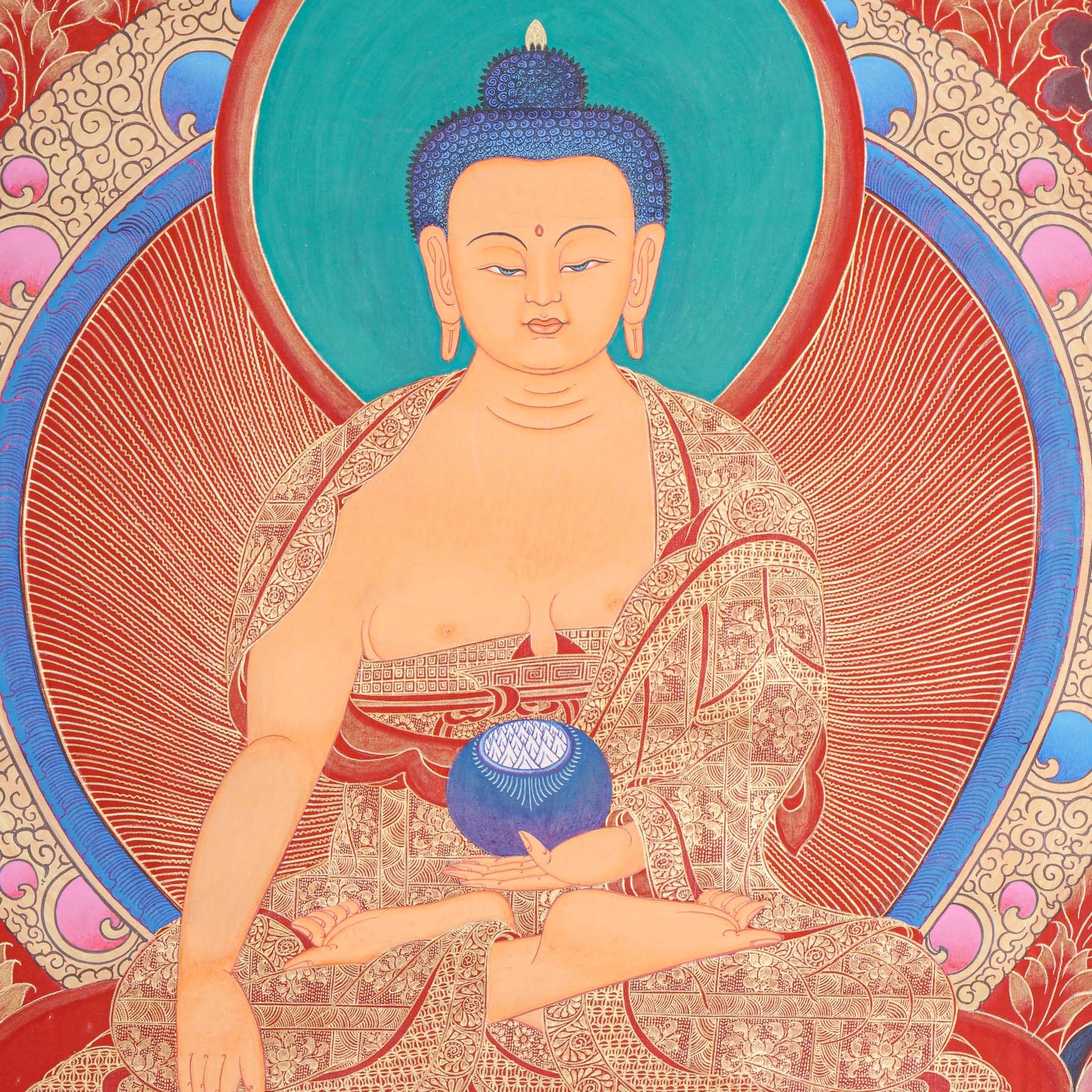 Shakyamuni Buddha Thangka - Buddhist Artwork