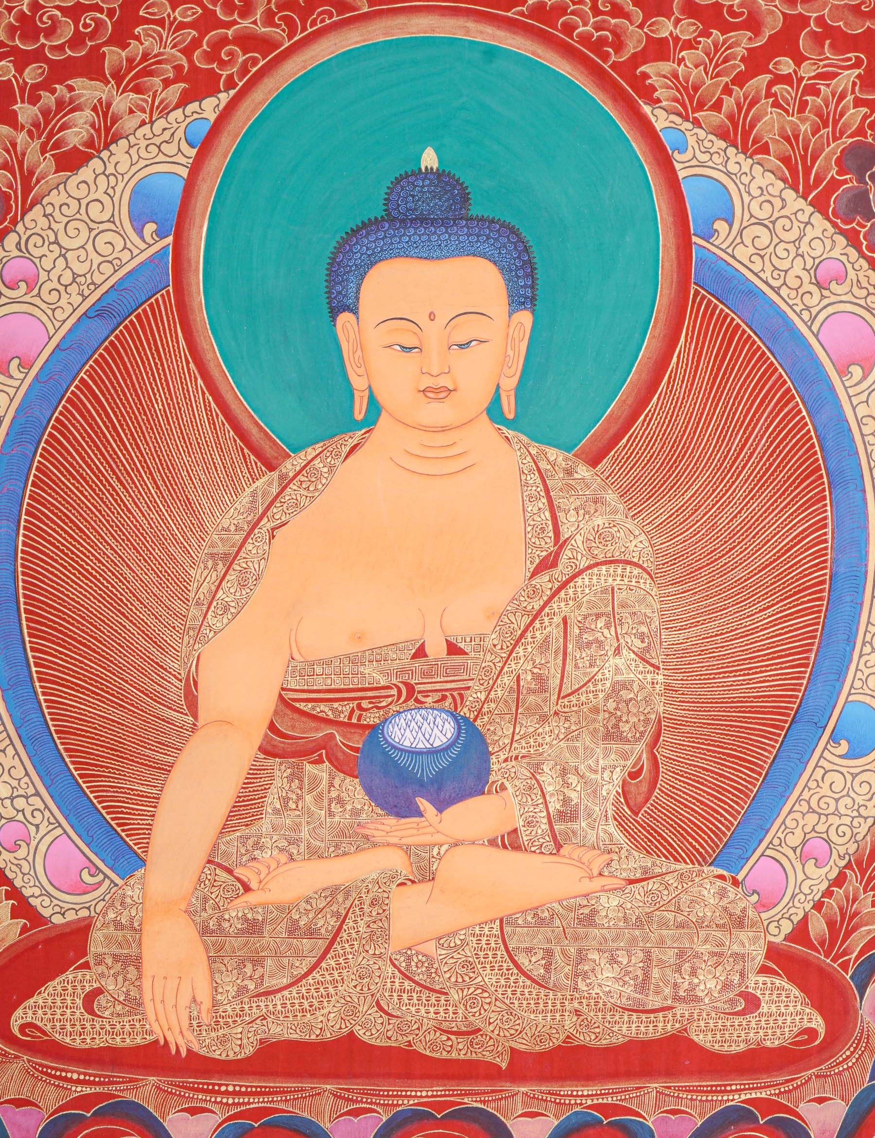 Shakyamuni Buddha Thangka - Buddhist Artwork