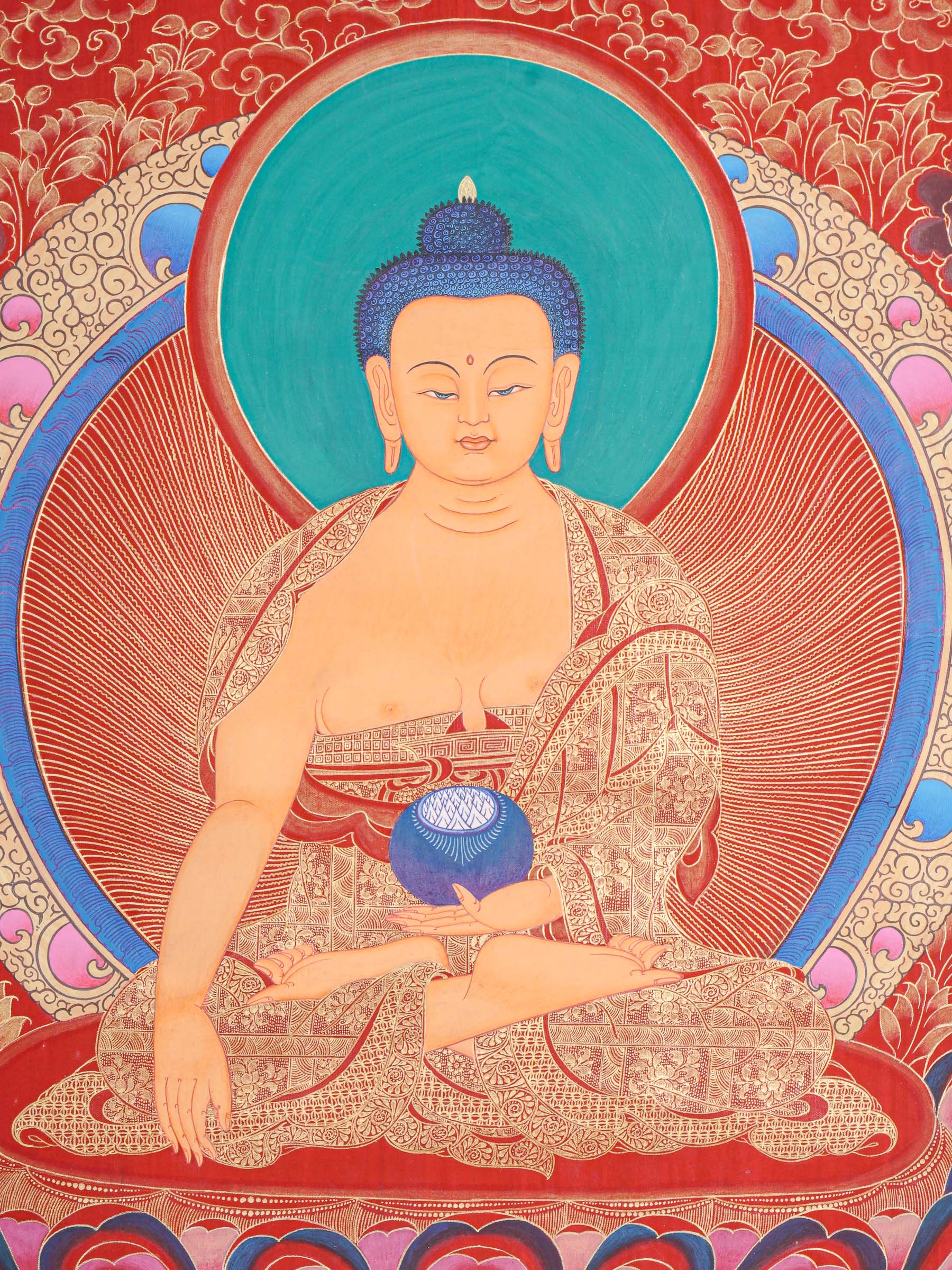 Shakyamuni Buddha Thangka - Buddhist Artwork