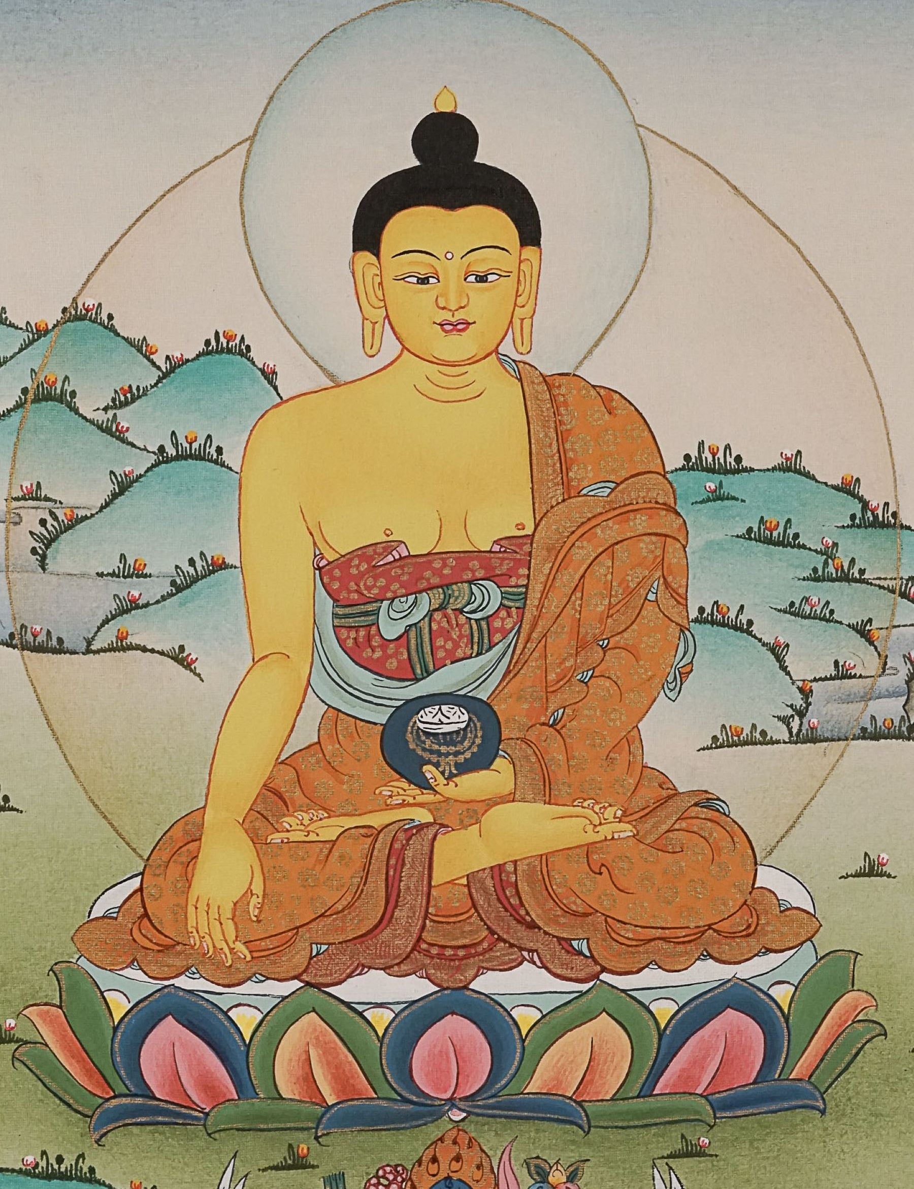 Shakyamuni Buddha Thangka - Tibetan Painting