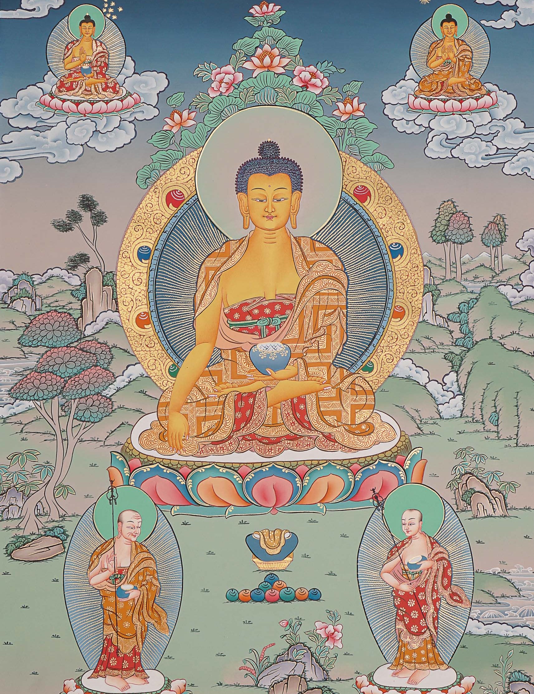 Shakyamuni Buddha Thangka - Tibetan Painting 