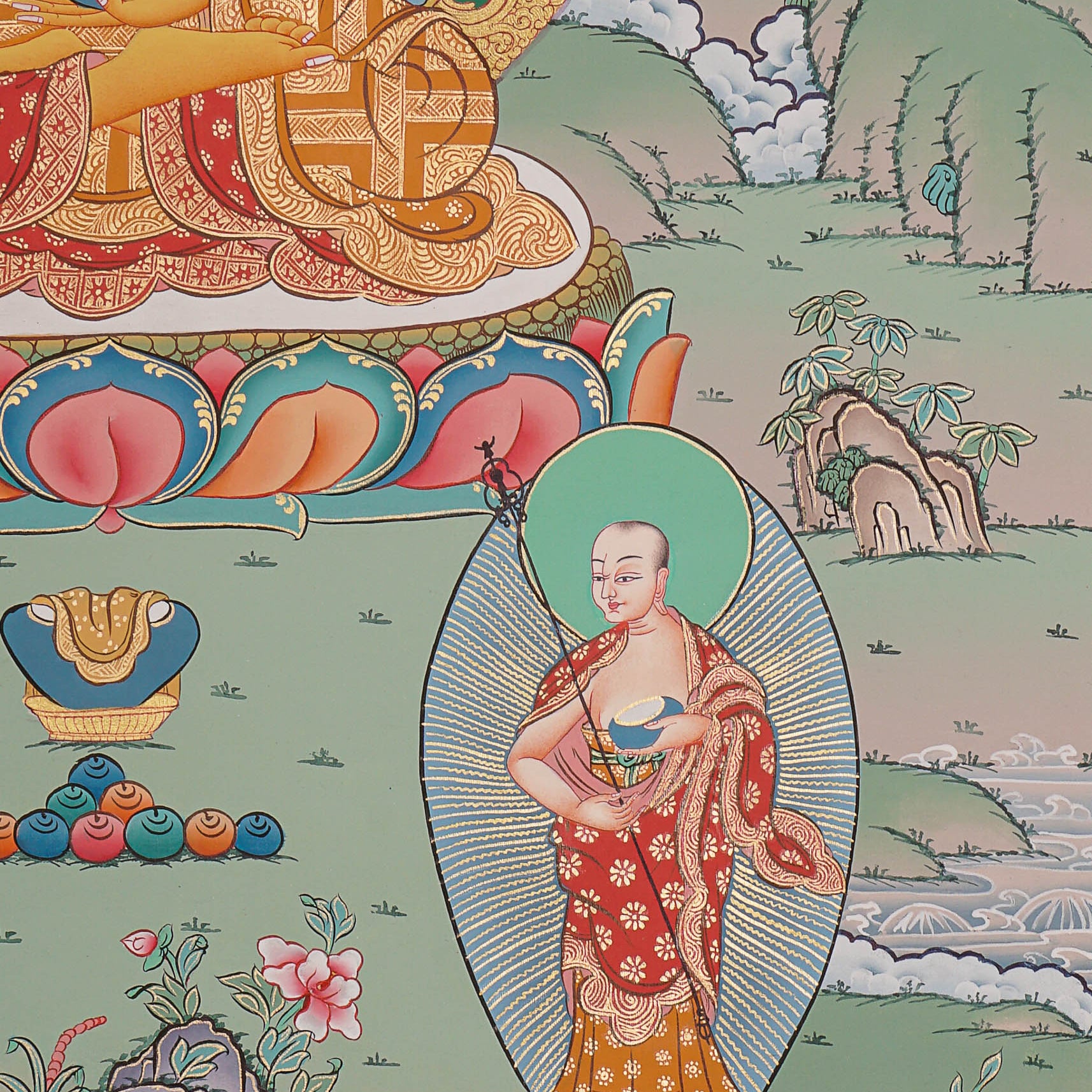 Shakyamuni Buddha Thangka - Tibetan Painting