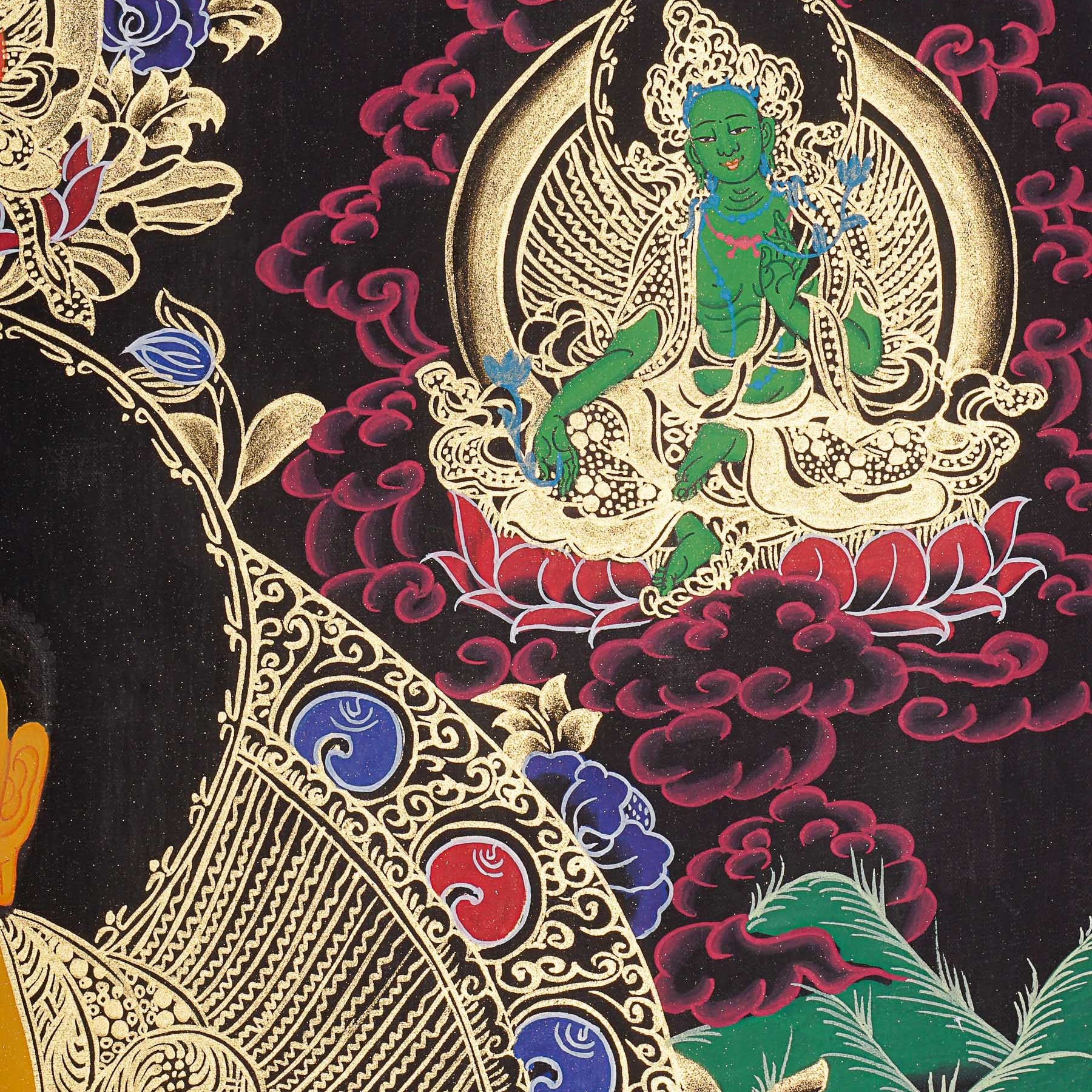 Shakyamuni Buddha Thangka - Handpainted Art