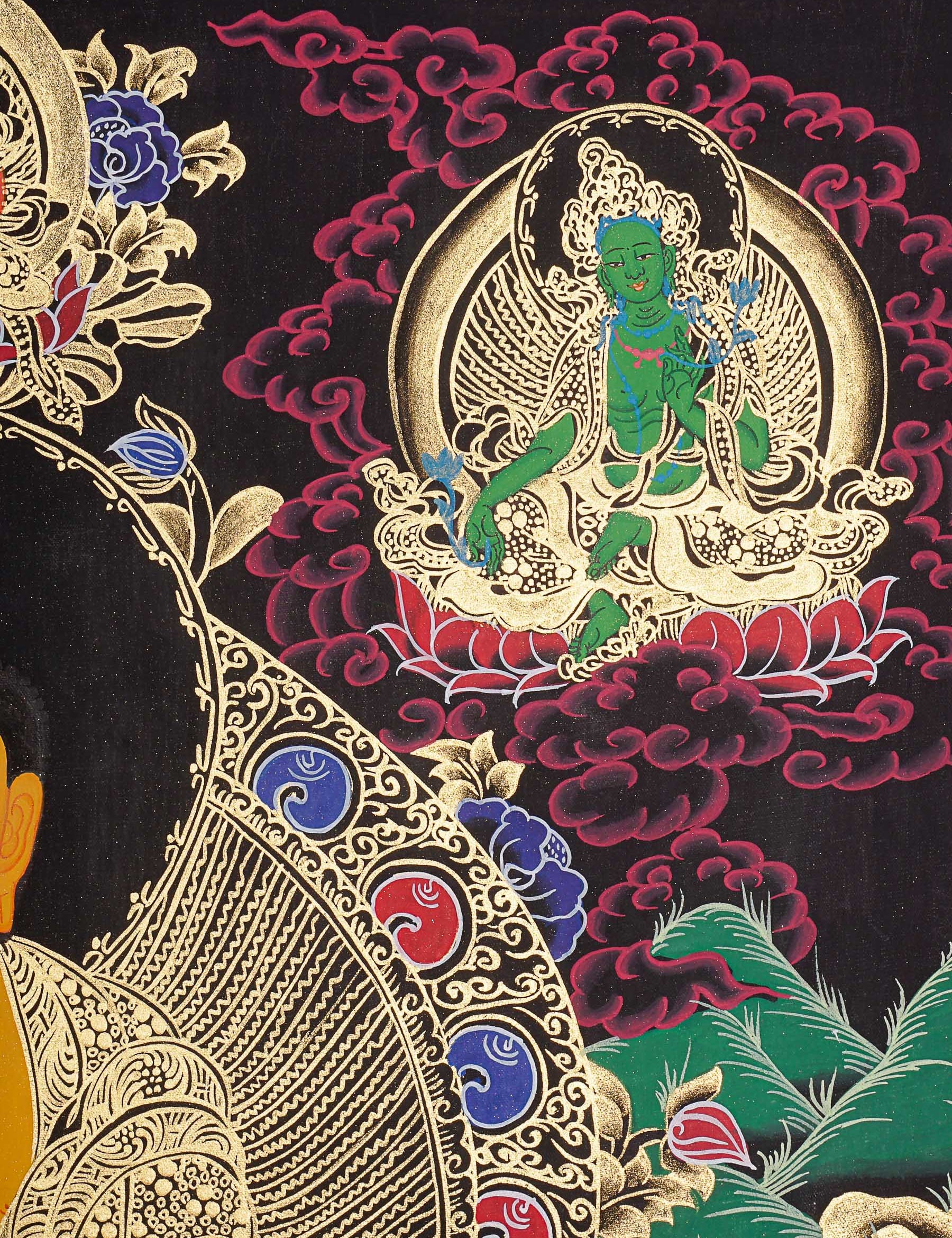 Shakyamuni Buddha Thangka - Handpainted Art