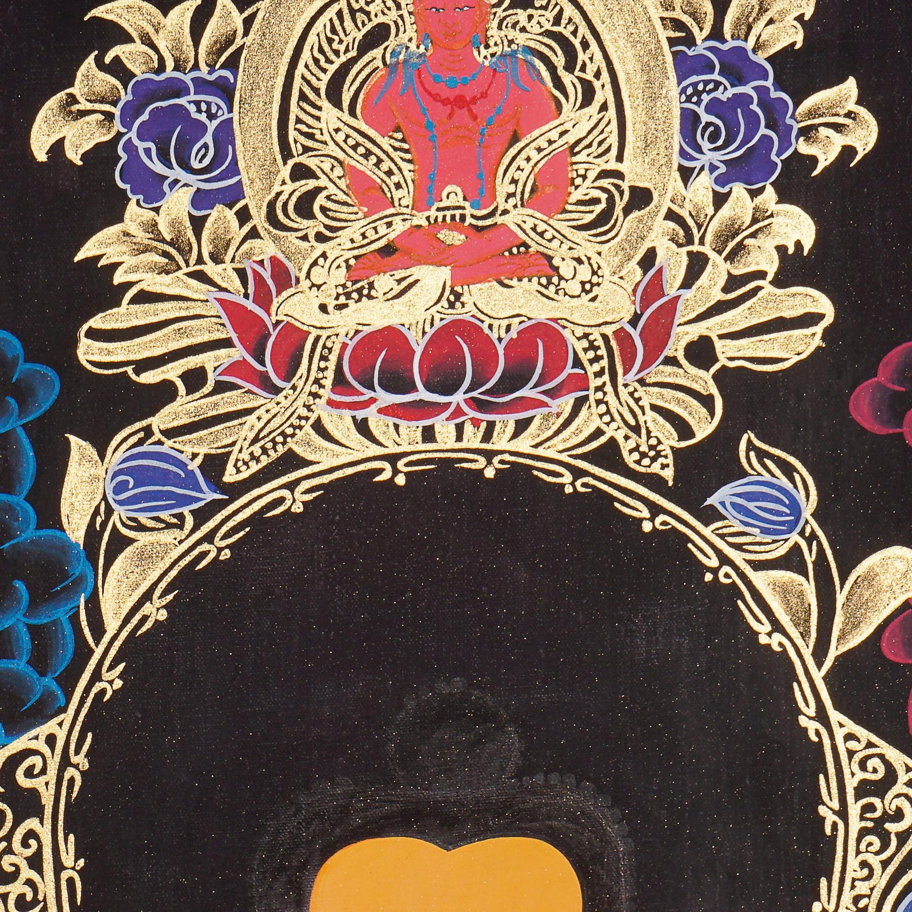 Shakyamuni Buddha Thangka - Handpainted Art