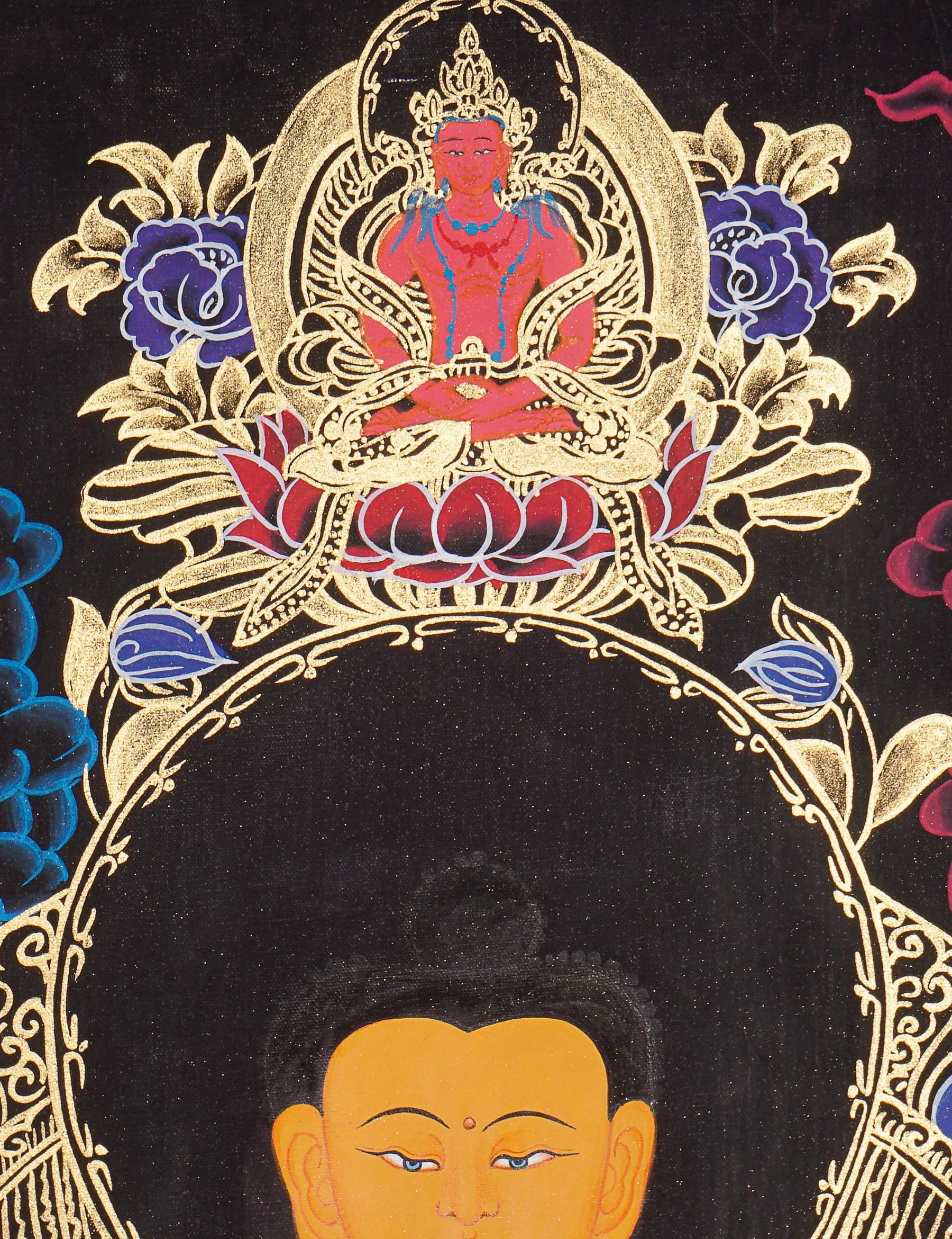 Shakyamuni Buddha Thangka - Handpainted Art