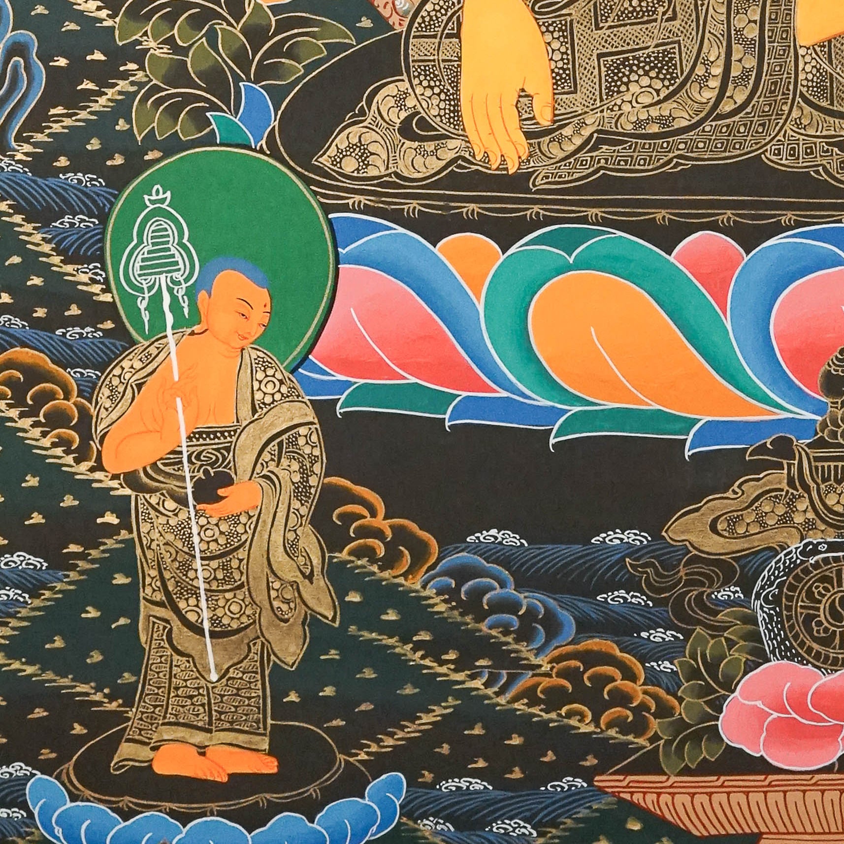 Shakyamuni Buddha Thangka Painting for wall hanging decor.