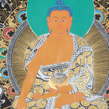 Shakyamuni Buddha Thangka for wall spirituality and meditation.