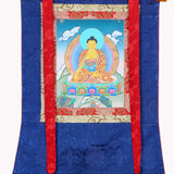 Shakyamuni Buddha Brocade Thangka for wall decor.