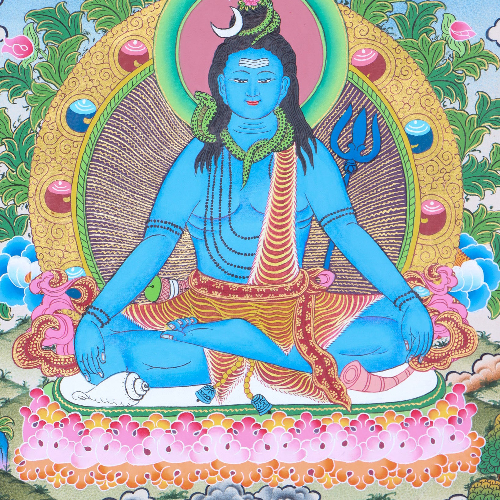 Shiva Thangka for knowledge, meditation, and enlightenment.