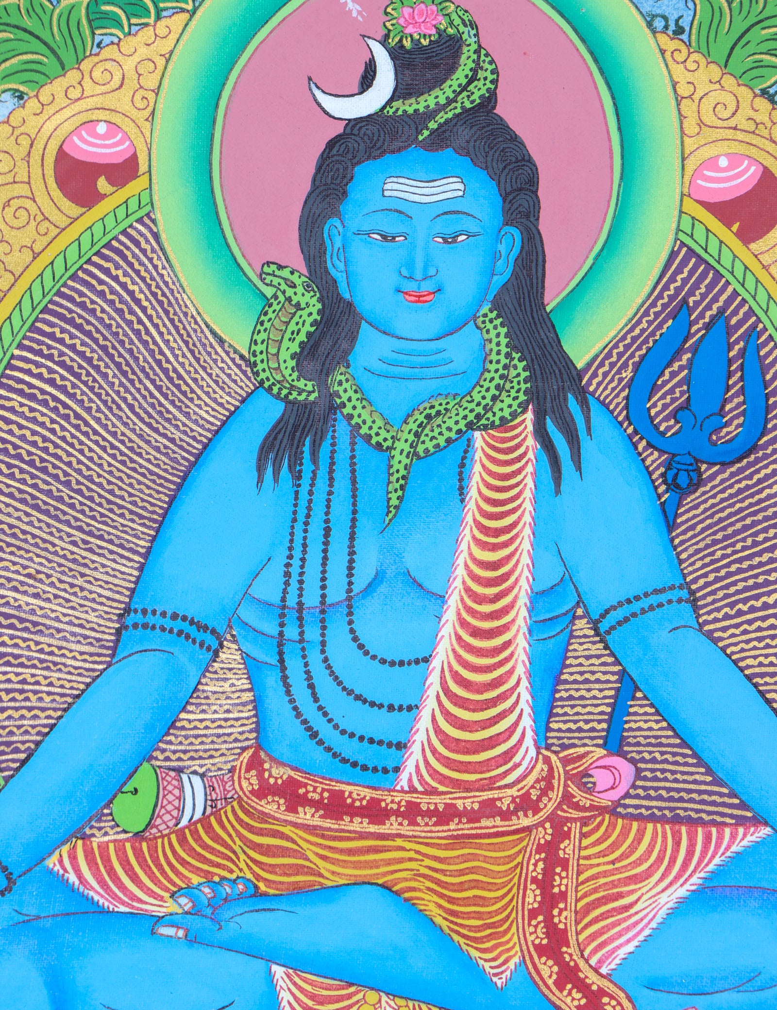 Shiva Thangka for knowledge, meditation, and enlightenment.