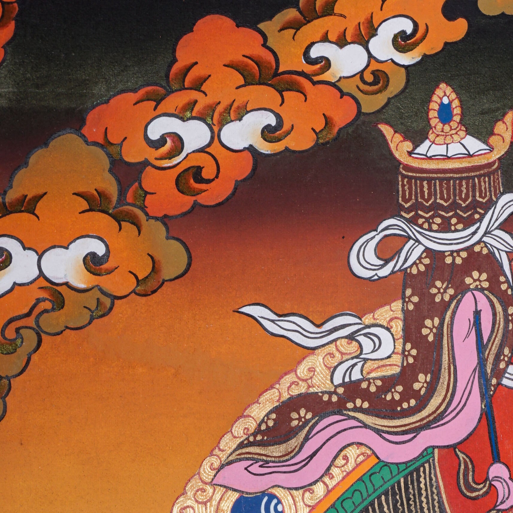 Singh Zambala Thangka Painting - Handpainted Art