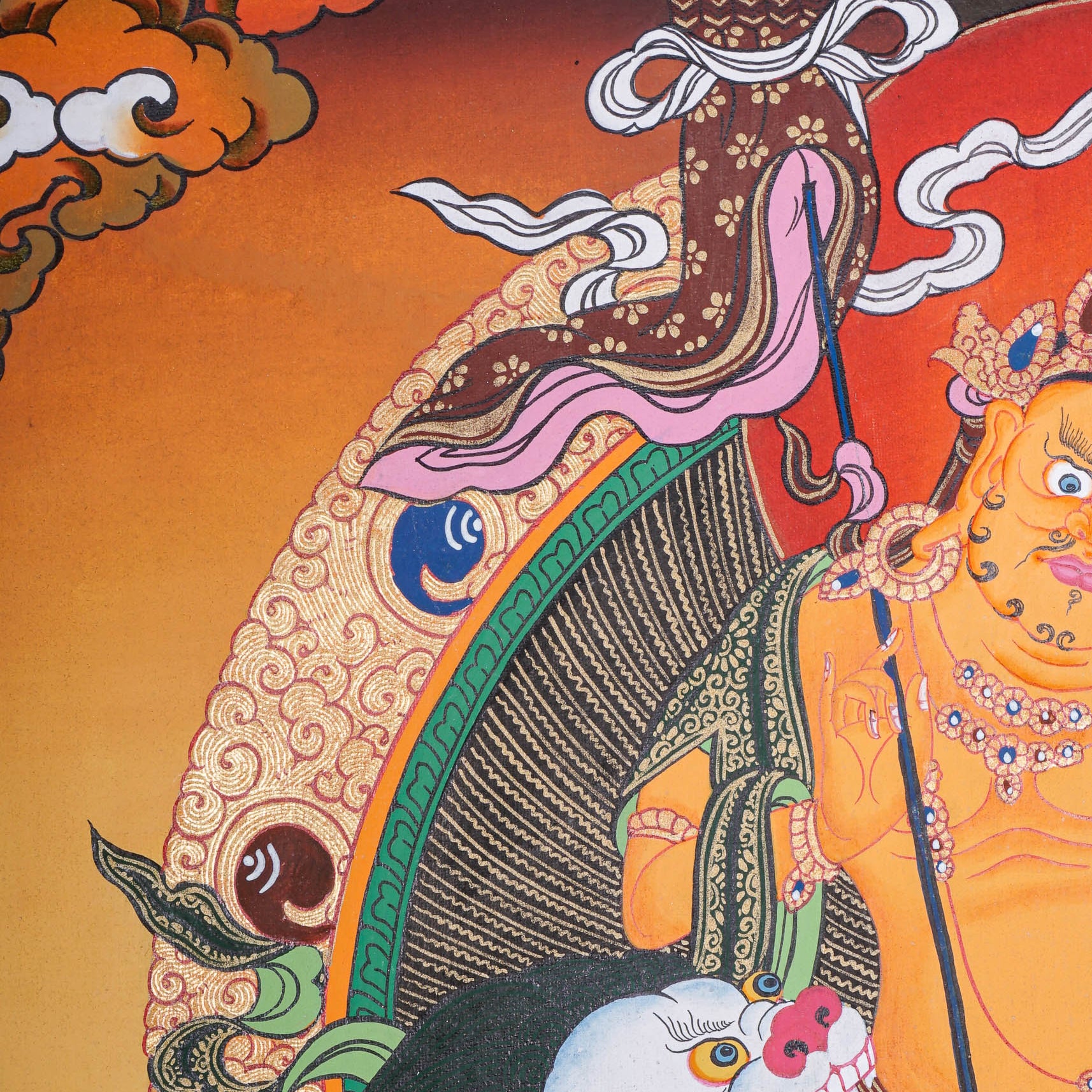 Singh Zambala Thangka Painting - Handpainted Art