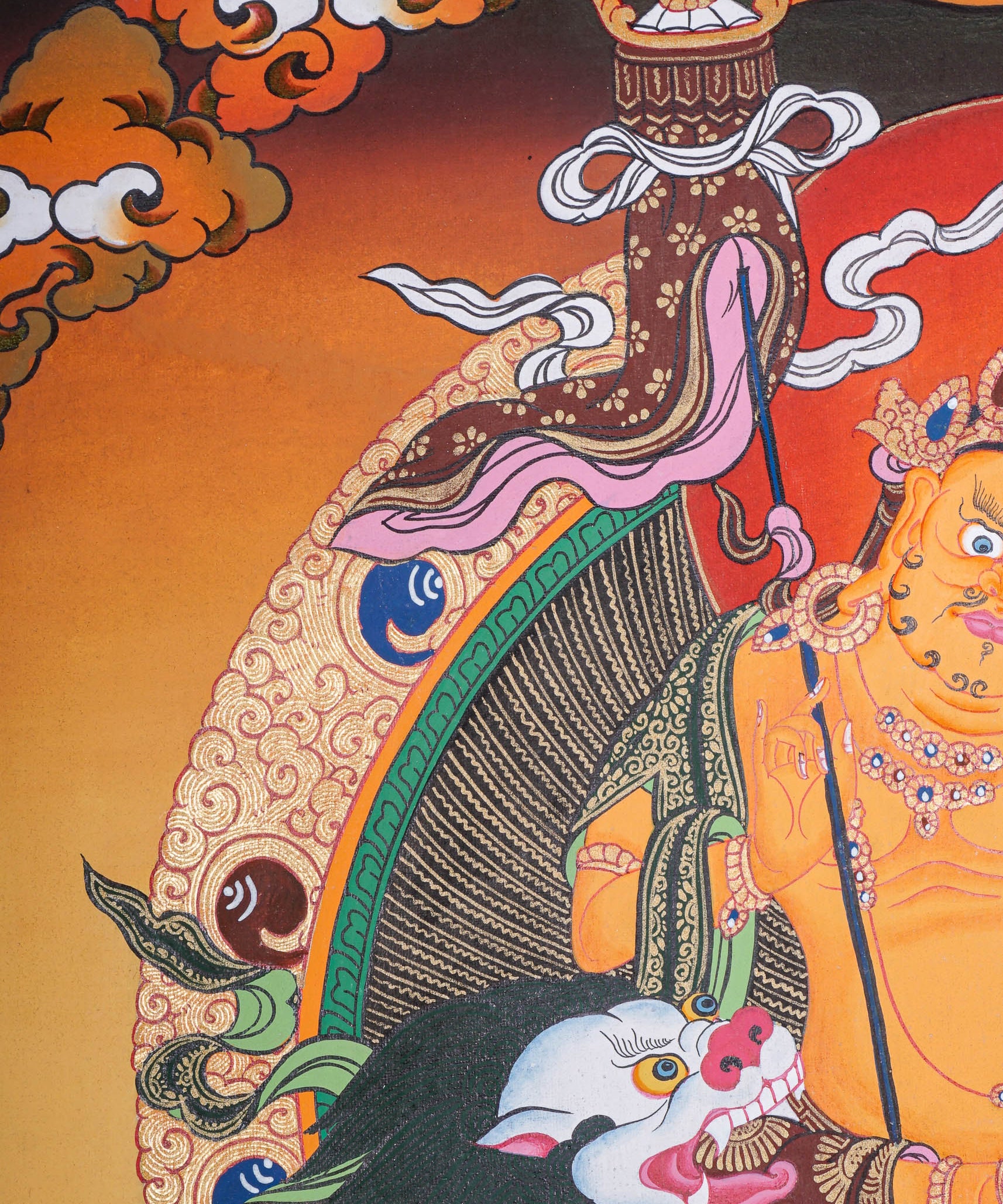 Singh Zambala Thangka Painting - Handpainted Art