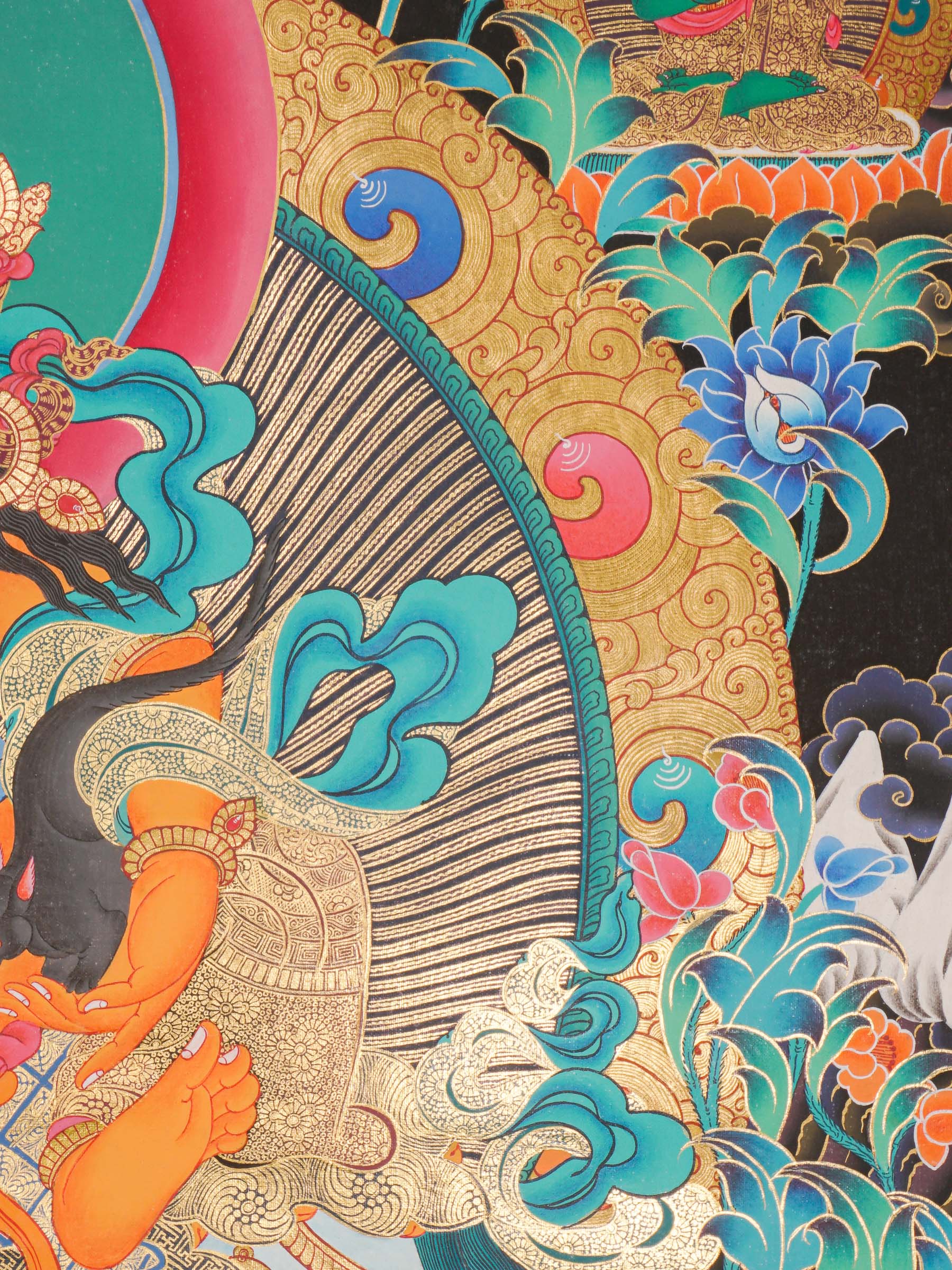 Zambala Thangka Painting for wall hanging decor.