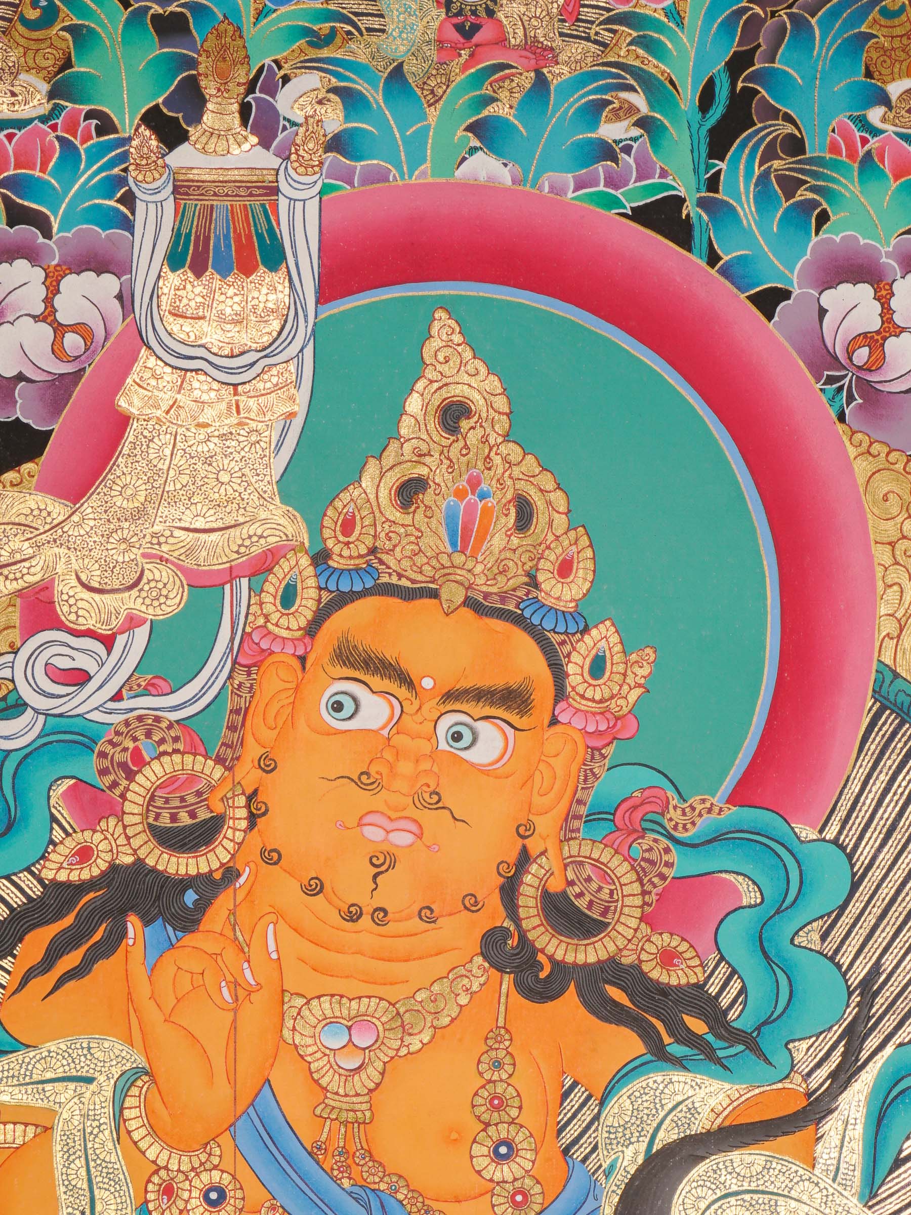 Zambala Thangka Painting for wall hanging decor.