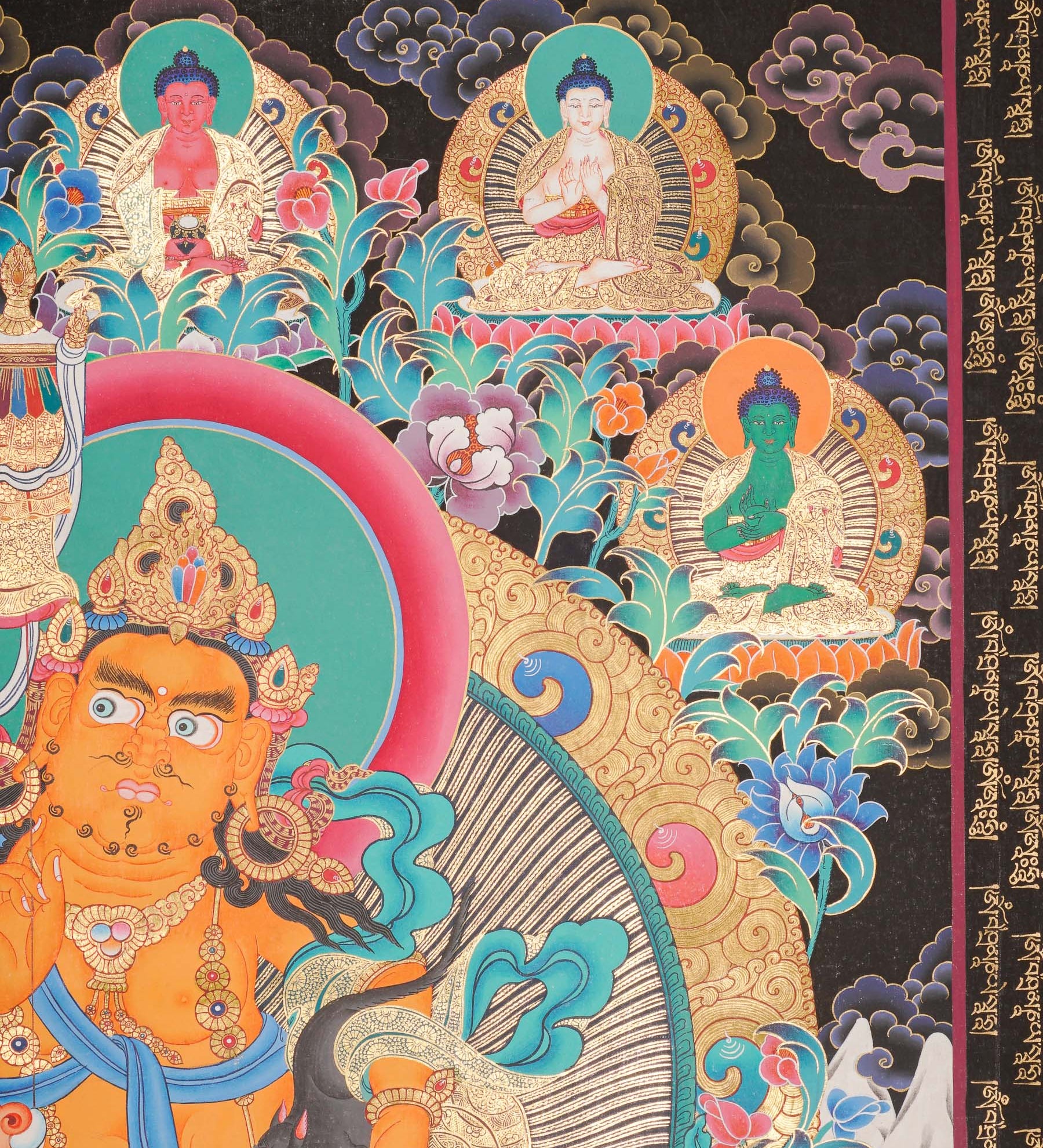 Zambala Thangka Painting for wall hanging decor.