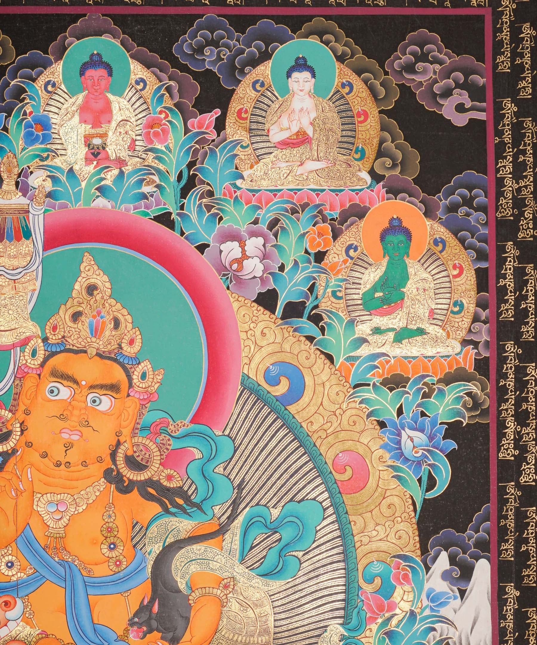 Zambala Thangka Painting for wall hanging decor.